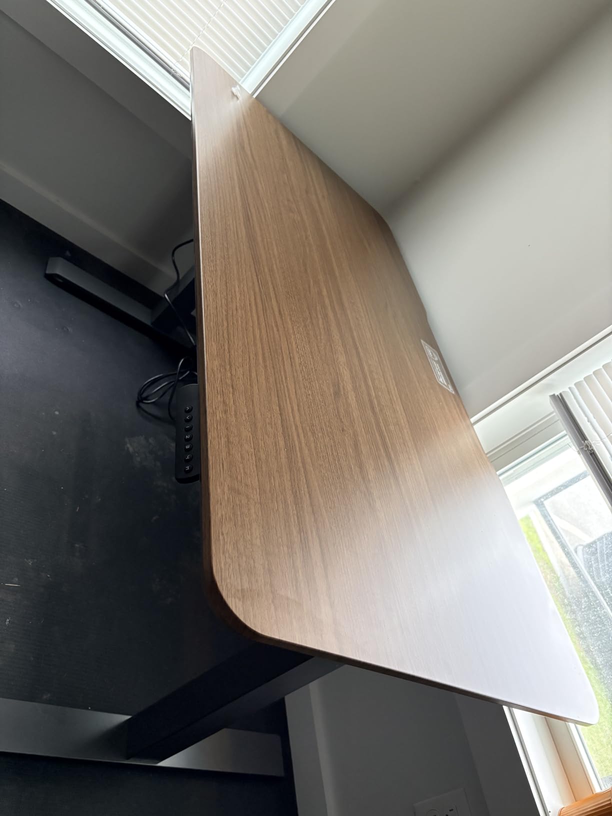 Vari Classic Electric Standing Desk - VariDesk Height Adjustable Sit/Stand Desk - Dual Motor with Memory Presets, Stable T-Style Legs - Gaming or Home Office Workstation - 72x30 inch, Reclaimed Wood customer photo 1