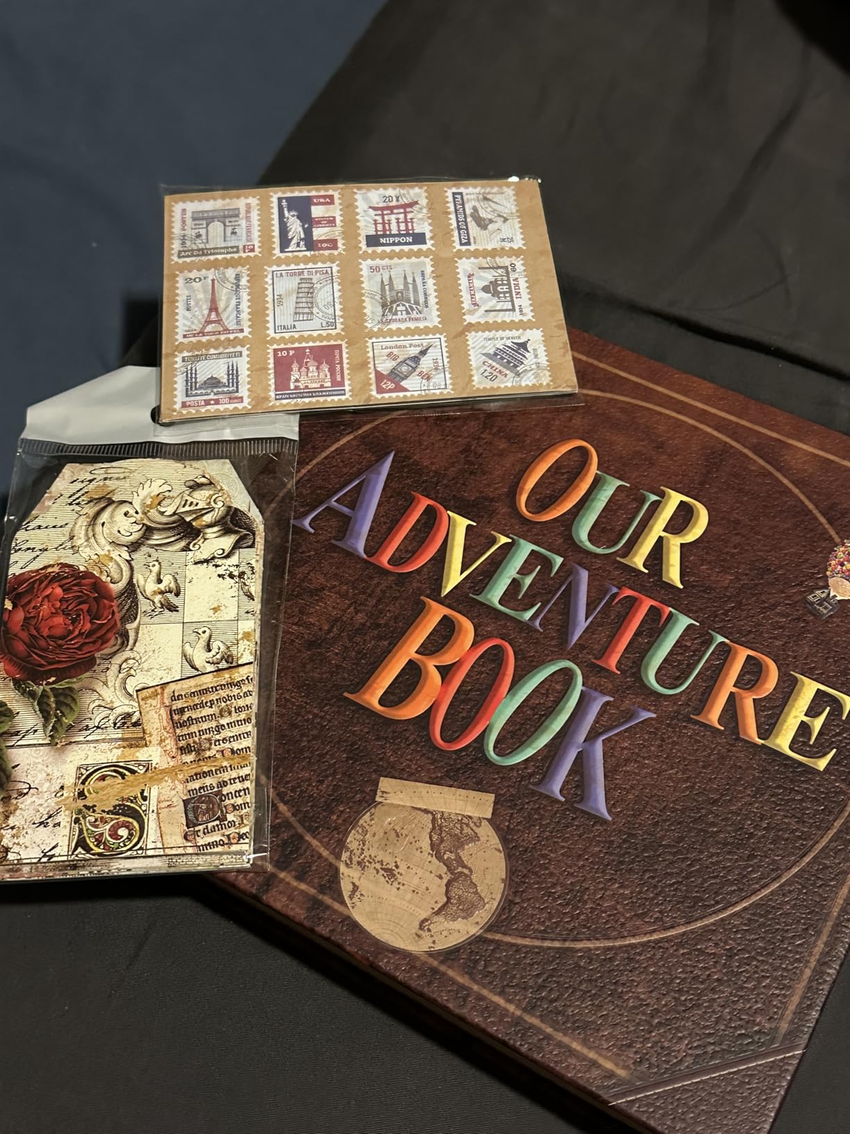 Our Adventure Book Vintage Scrapbook Journal | Travel memory album for couples customer photo 1