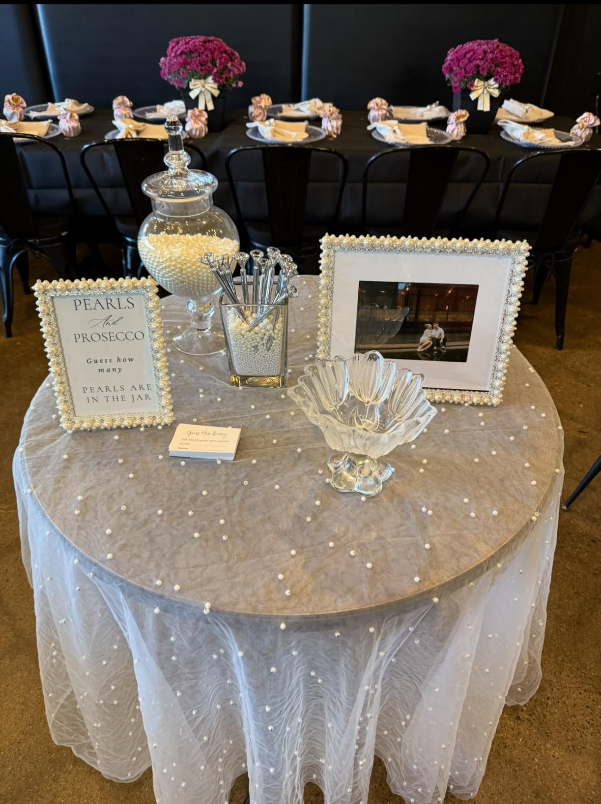DIKAR 8x10 Picture Frame with Pearl for Wedding, Silver Plated with HD Acrylic Finish Photo Frames with Rhinestones customer photo 1