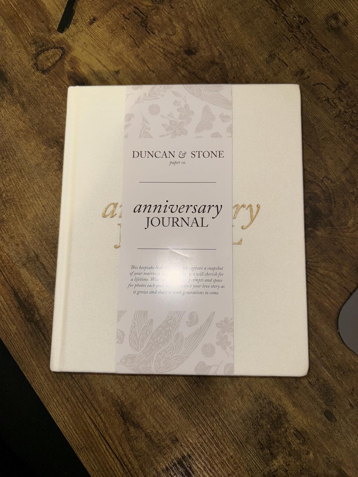DUNCAN & STONE PAPER CO. Anniversary Journals for Couples - Wedding Notebook & More - Cute Journals For Couples To Capture Moments (Ivory, 189 Pages) customer photo 2