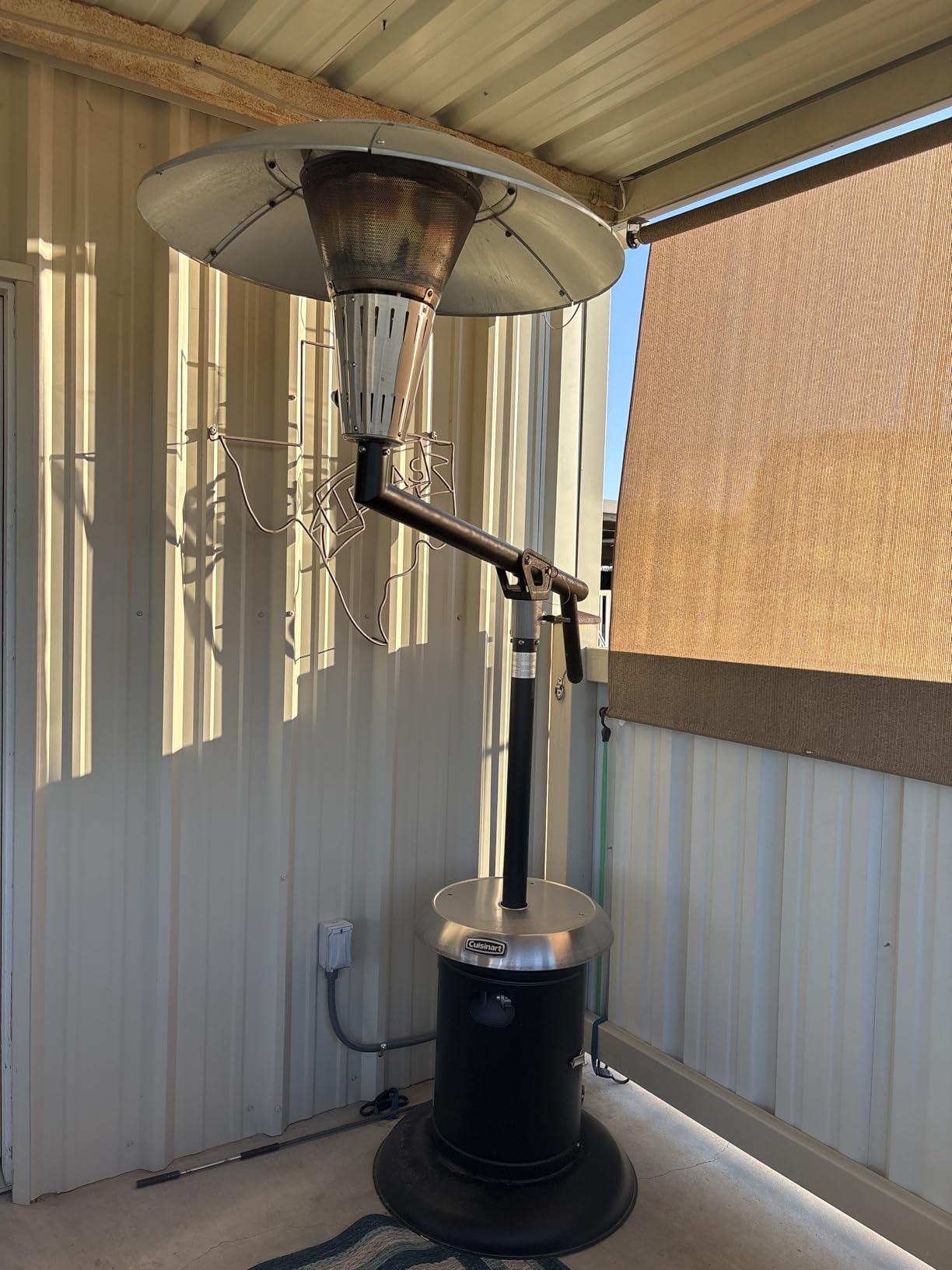 Cuisinart Perfect Position Propane Patio Heater, 38,200 BTU Powerful Directional Stainless Steel Outdoor Heater with Hidden Tank and Drink Table customer photo 1