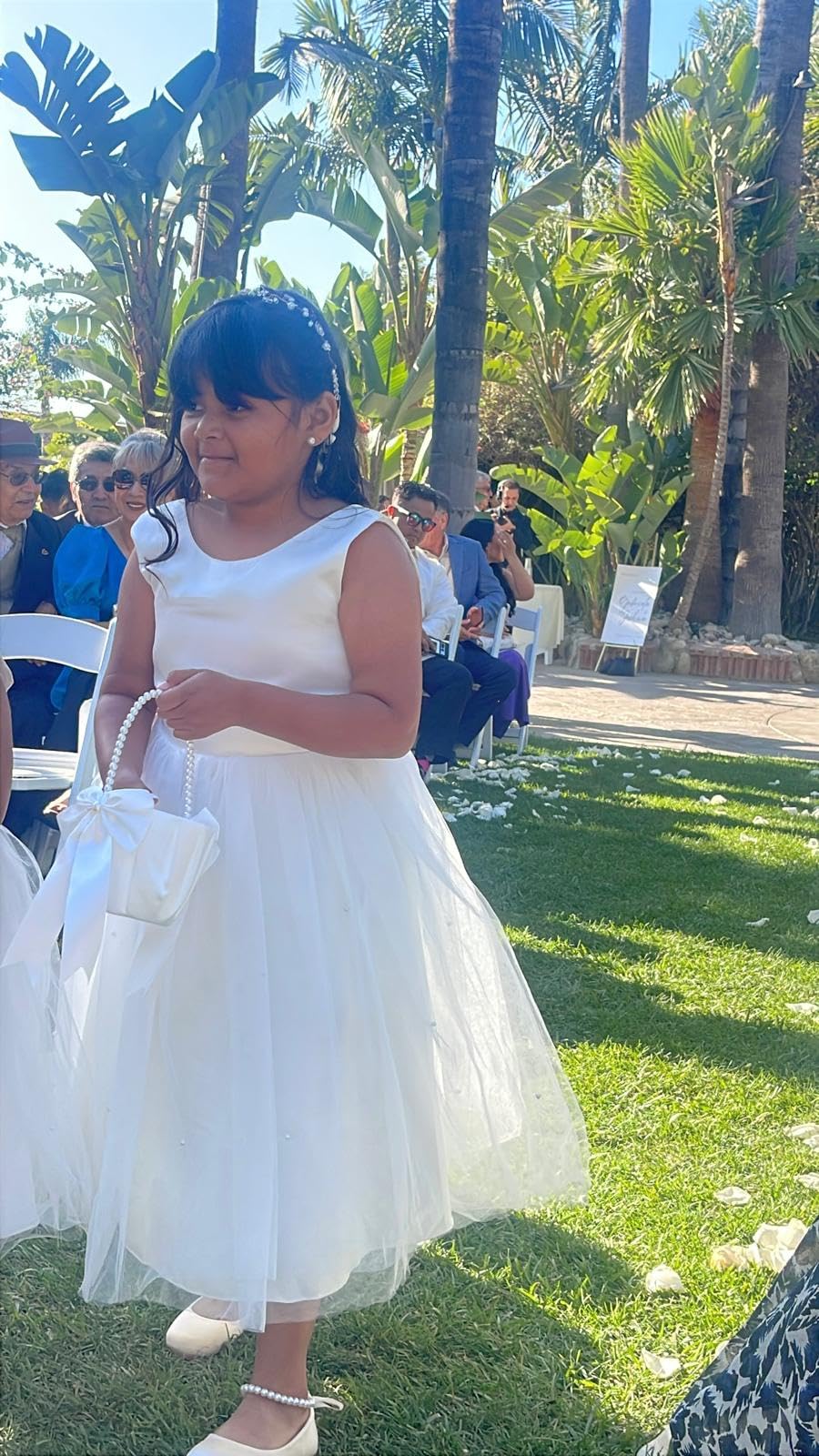 Flower Girl Baskets for Wedding,Ivory Flower Girl Basket With Pearl Handle set of 2,Wedding Baskets for Flower Girls customer photo 2
