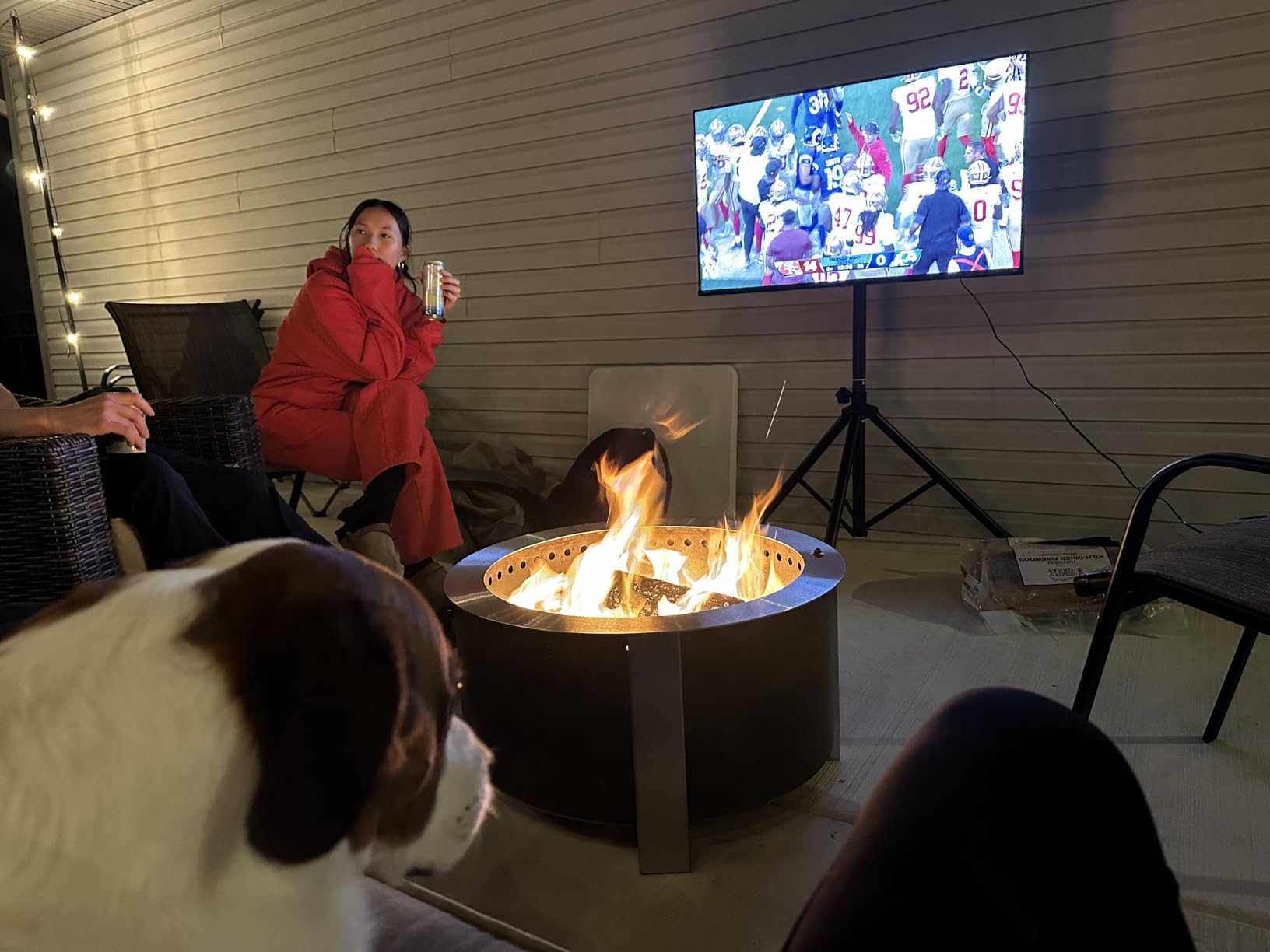 Breeo Smokeless Fire Pit (X Series 24, Corten Steel) | 27.5 inch Smokeless Firepit for Outside | Made in USA customer photo 1