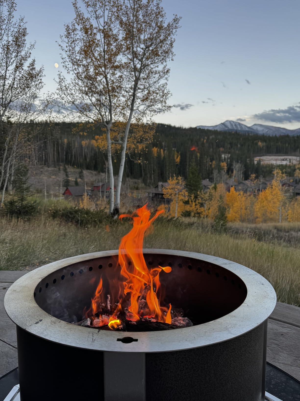 Breeo Smokeless Fire Pit (X Series 24, Corten Steel) | 27.5 inch Smokeless Firepit for Outside | Made in USA customer photo 2