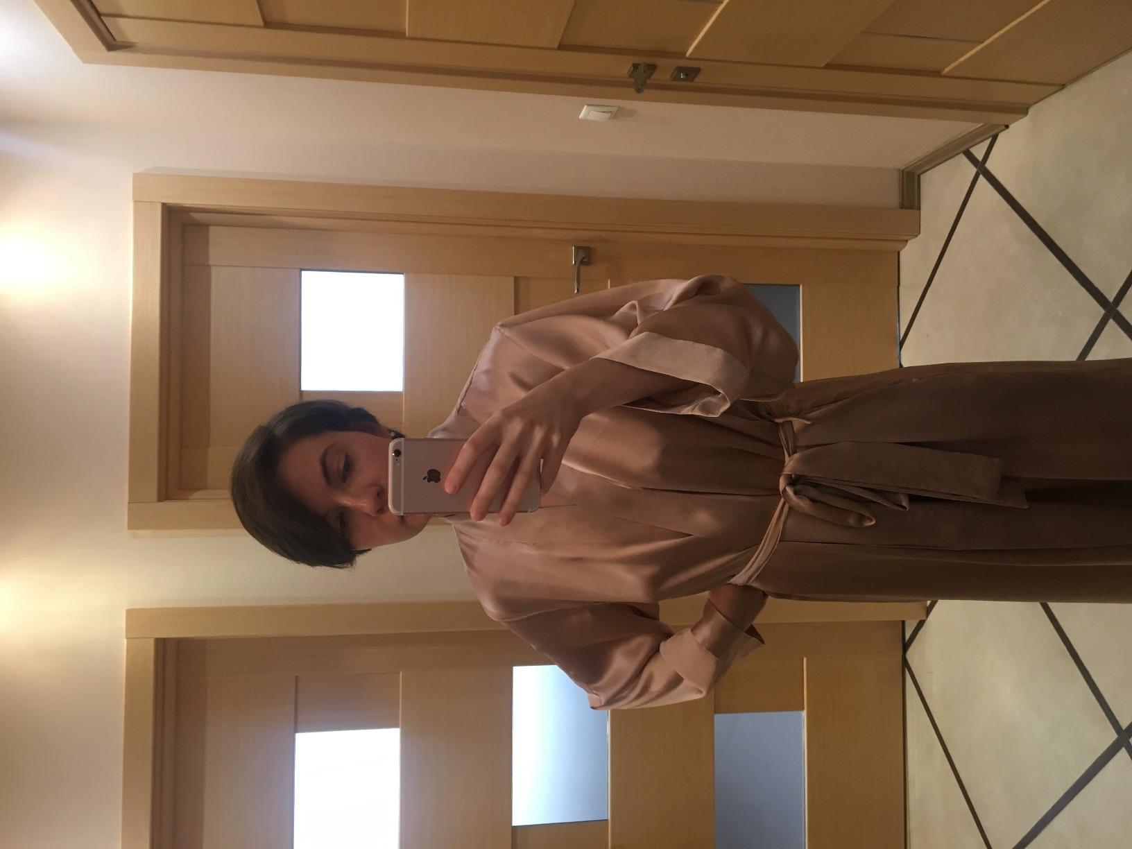 OSCAR ROSSA Women's Luxury Silk Sleepwear 100% Mulberry Silk Long Robe Kimono customer photo 2