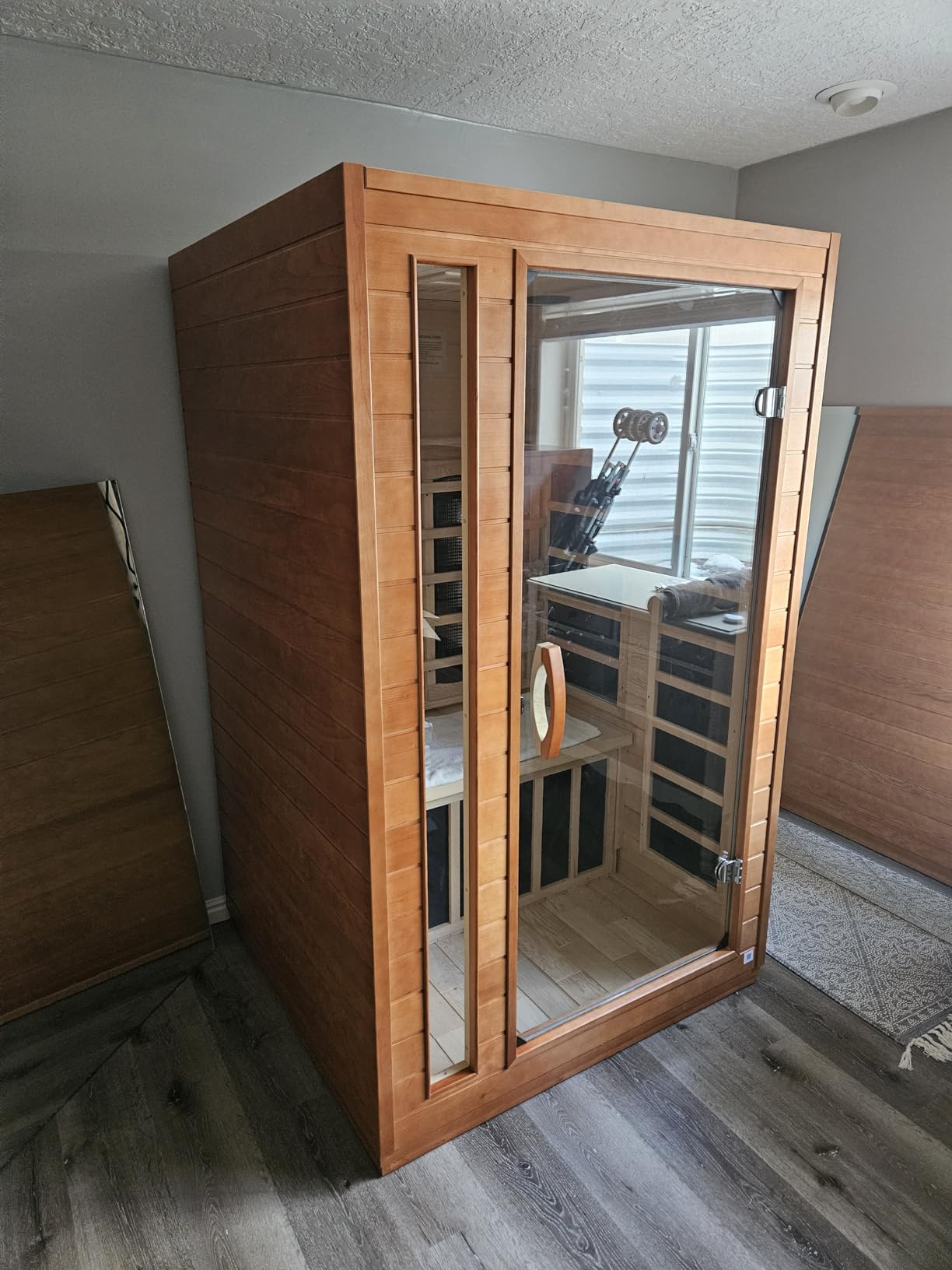 DYNAMIC SAUNAS Cordoba 2-Person Full Spectrum Infrared Sauna with Red Light Therapy & Bluetooth Speakers | Personal Indoor Dry Heat Sauna Room for Spa, Home & Gym - Made from Canadian Hemlock customer photo 1