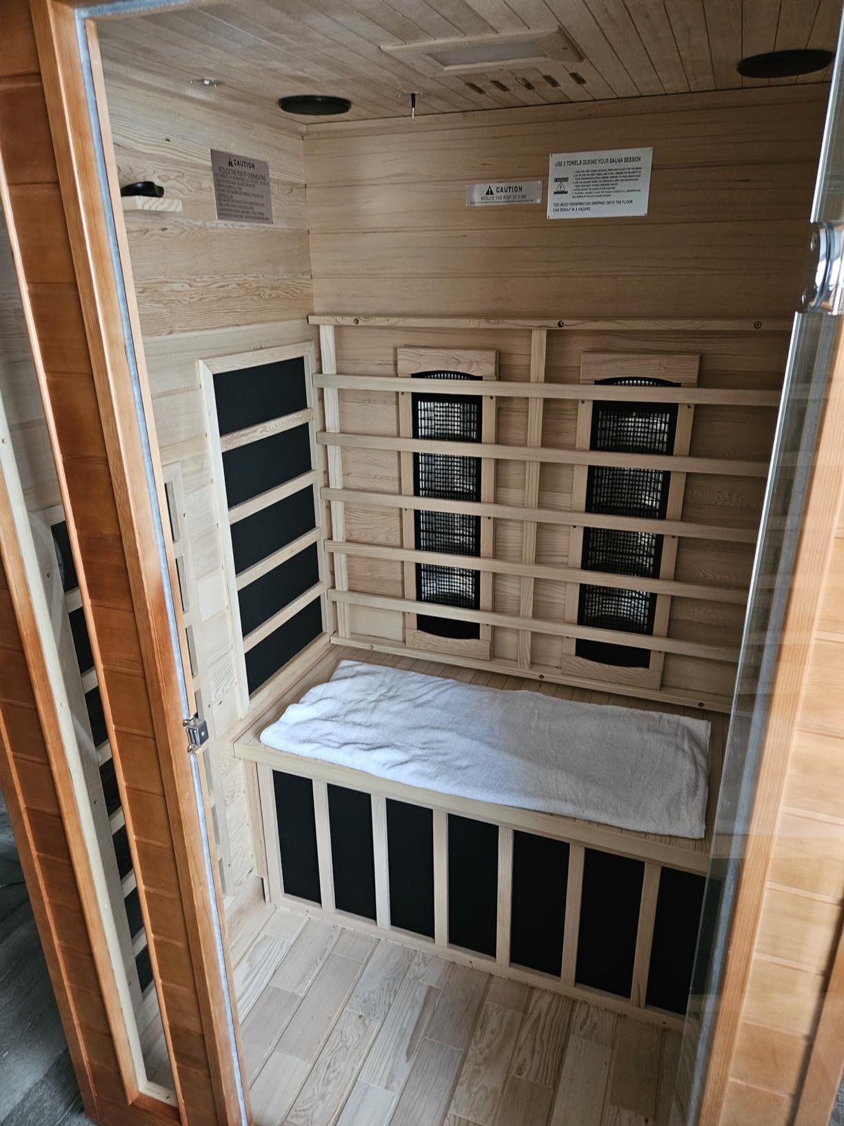 DYNAMIC SAUNAS Cordoba 2-Person Full Spectrum Infrared Sauna with Red Light Therapy & Bluetooth Speakers | Personal Indoor Dry Heat Sauna Room for Spa, Home & Gym - Made from Canadian Hemlock customer photo 2