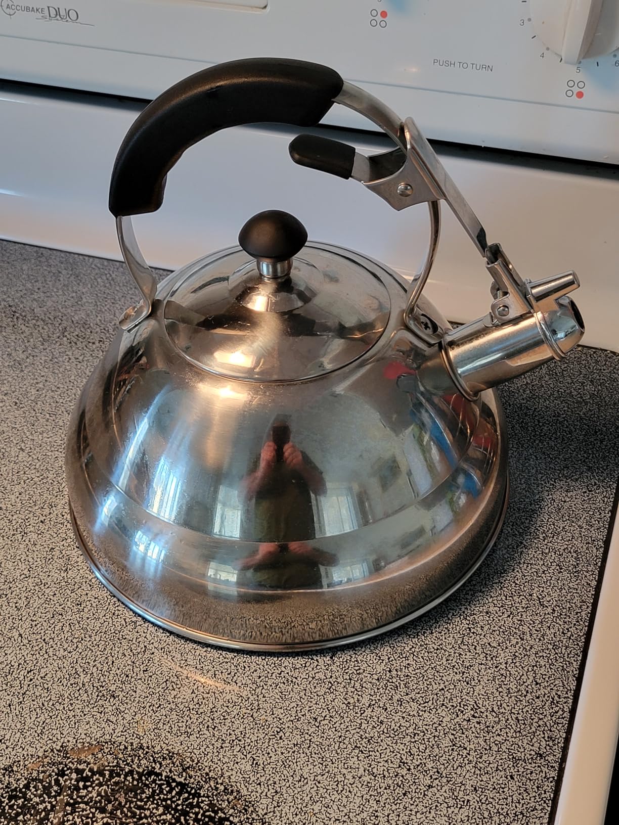 Mr. Coffee Flintshire 1.75-Quart Stainless Steel Whistling Tea Kettle with Nylon Handle, Copper Finish Stove-Top Kettle for Boiling Water customer photo 1
