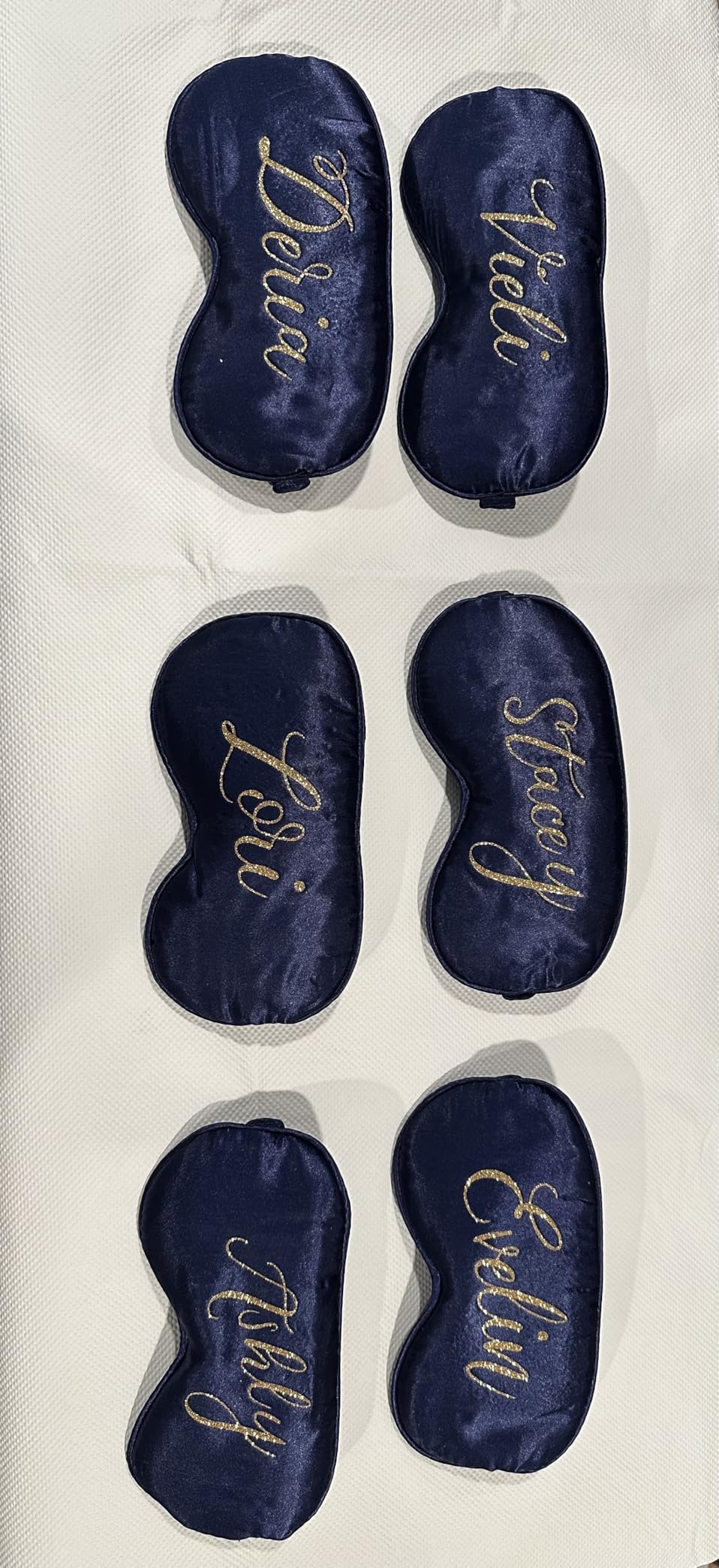 Jecery 21 Pcs Bridesmaid Robe Sets 7 Silk Satin Robe with 7 Sleeping Eye Mask 7 Elastic Headband Bride Wedding Bridal Party customer photo 2