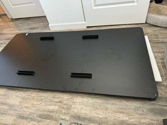 VIVO Black 71 x 36 in Standing Desk, DESK-KIT-1B7B-36 | Electric, Holds 220 lbs, Sit Stand, Height Adjustable, Extra Deep Table Top, Memory Presets, 1B Series, Black Frame customer photo 1