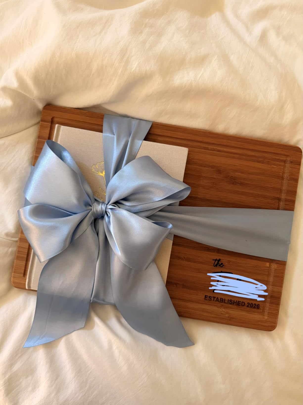 Personalized Cutting Board, Custom Bamboo Engraved Charcuterie Boards - Best Present for Wedding, Bridal Shower, Engagement, Anniversary, Housewarming, Gift Idea for Couples Bride, Parent, Family customer photo 1