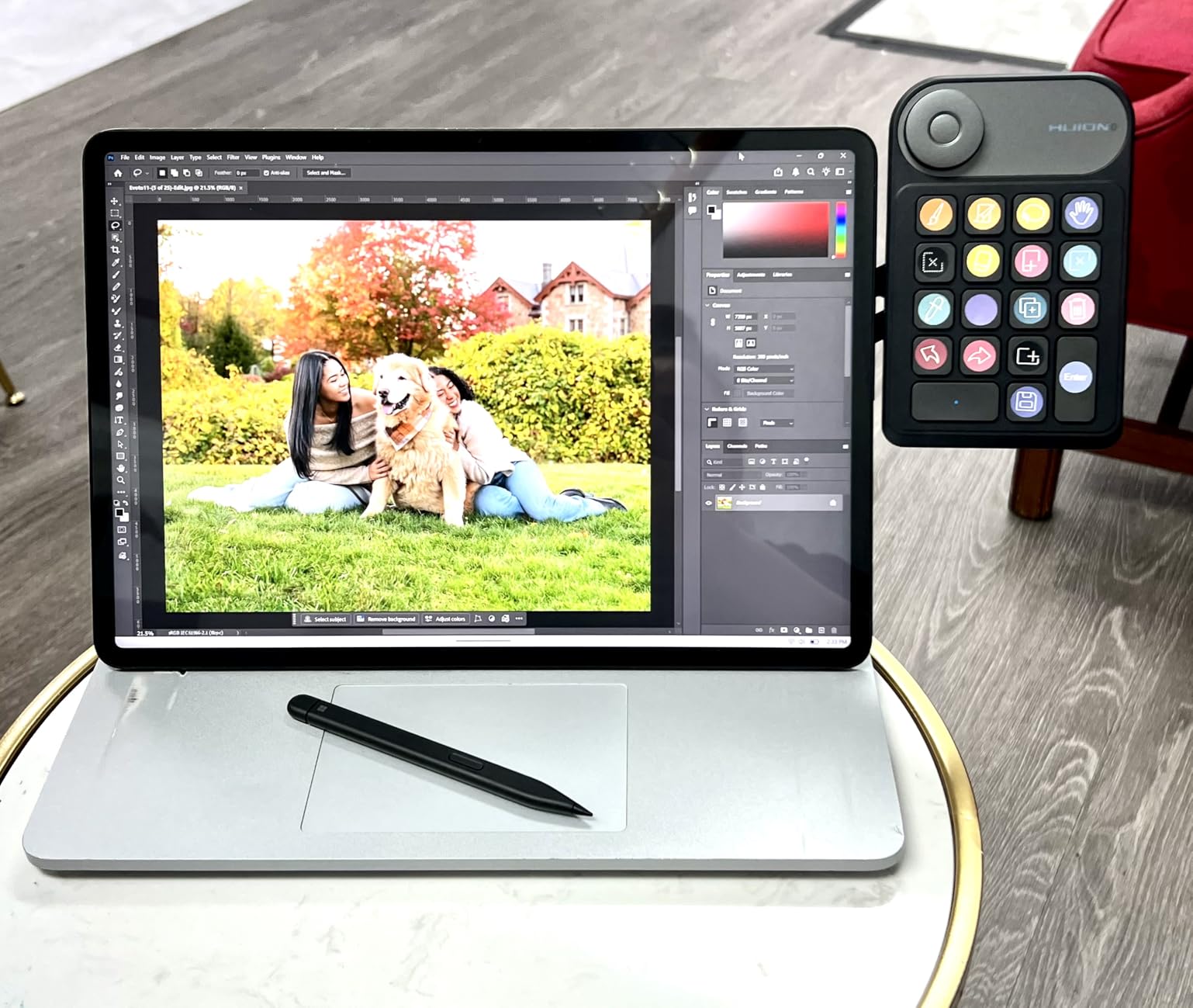 HUION Keydial Mini Bluetooth Programmable Keypad with Dial 18 Shortcut Keys | 5 Keys Anti-ghosting Macro Keypad, Wireless Shortcut Keyboard for Drawing Tablet, PC, MacBook, Surface Pro, Editing, Gaming customer photo 2