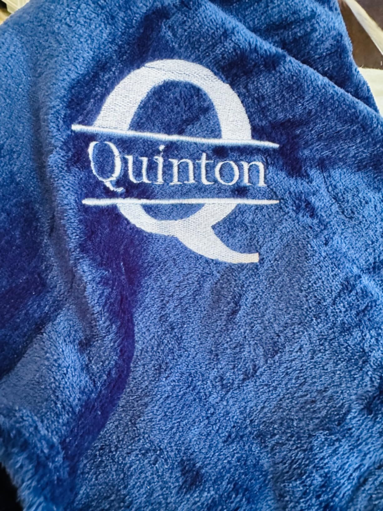 Personalized Passion Blankets with Custom Name & Initial Monogram - Custom Blanket for Him and Her - Super Soft & Cozy Fleece - 80x60 Inch customer photo 1
