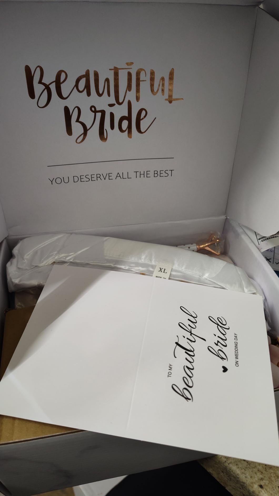 Bride Patch Letter Makeup Bag for Women - White Pearl Rhinestone Travel Toiletry Bag customer photo 2