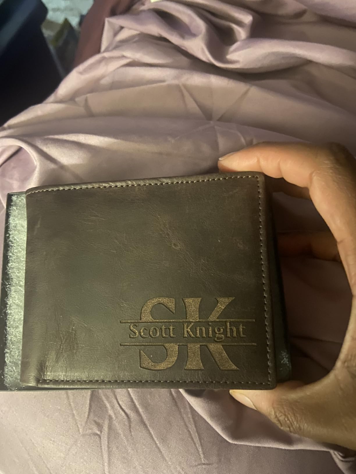 Custom Wallet for Men, Dad, Him, Mens Fathers Days Gifts, Genuine Leather Wallet with Custom Name for Anniversary, Personalized Unique Design Wallet for Him, Father, Boyfriend, Husband, Grandpa, Son customer photo 1