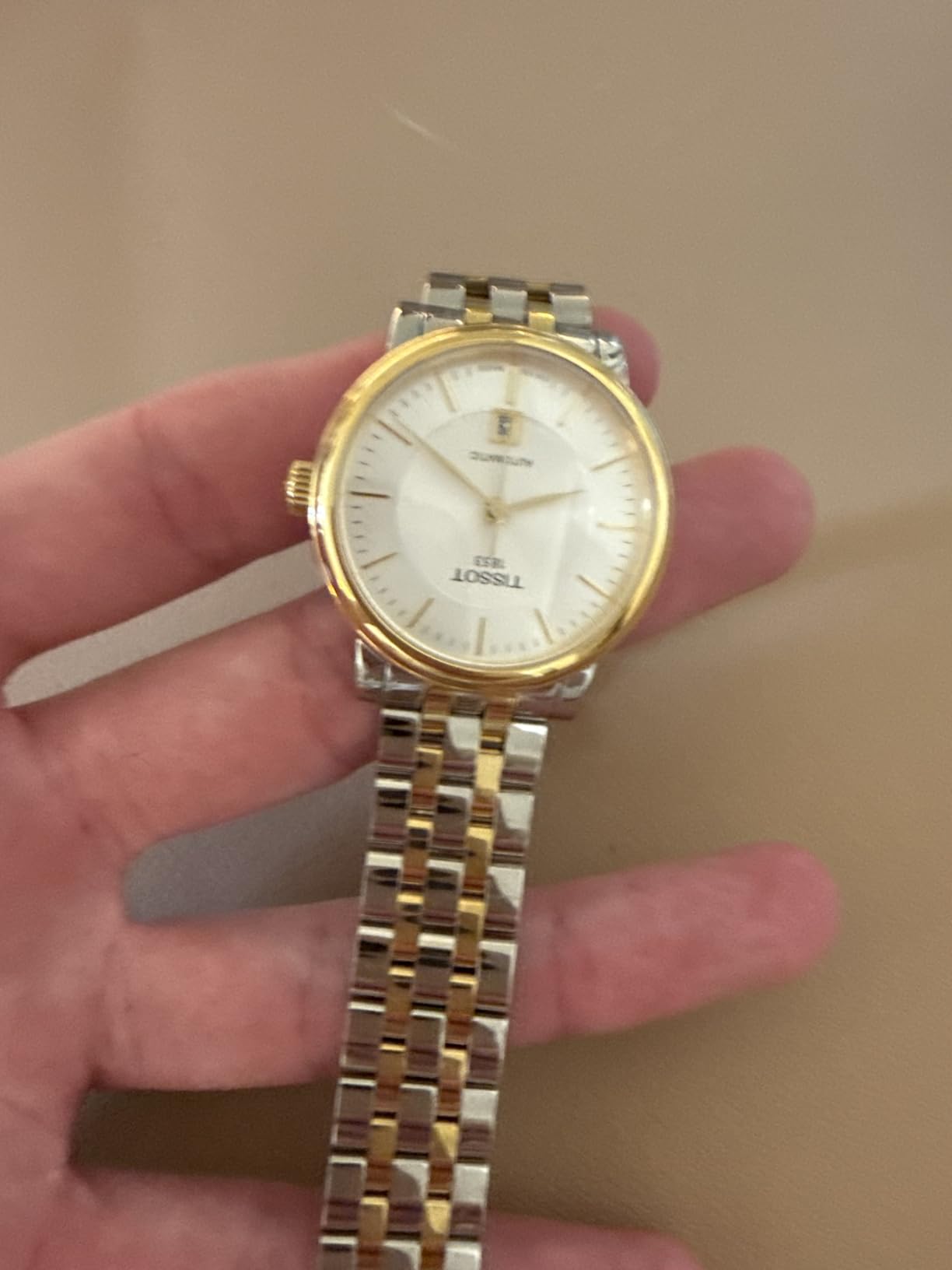 Tissot Womens Classic Dream Lady 316L Stainless Steel Case with Yellow Gold PVD Coating Quartz Watch customer photo 2