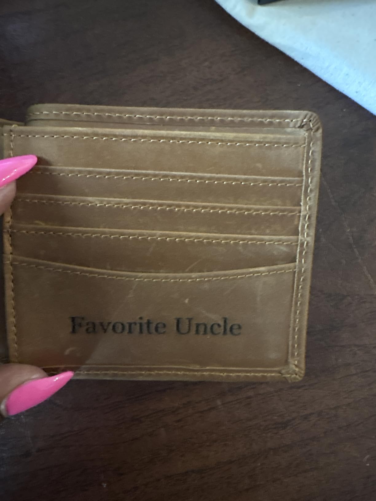 Personalized Wallet For Men, Custom Engraved Wallet, Customized Engraved Full Grain Leather Wallet, Gift For Fathers Day/Him/Husband/Boyfriend/Anniversary/Dad/Son/Graduation/Birthday customer photo 1