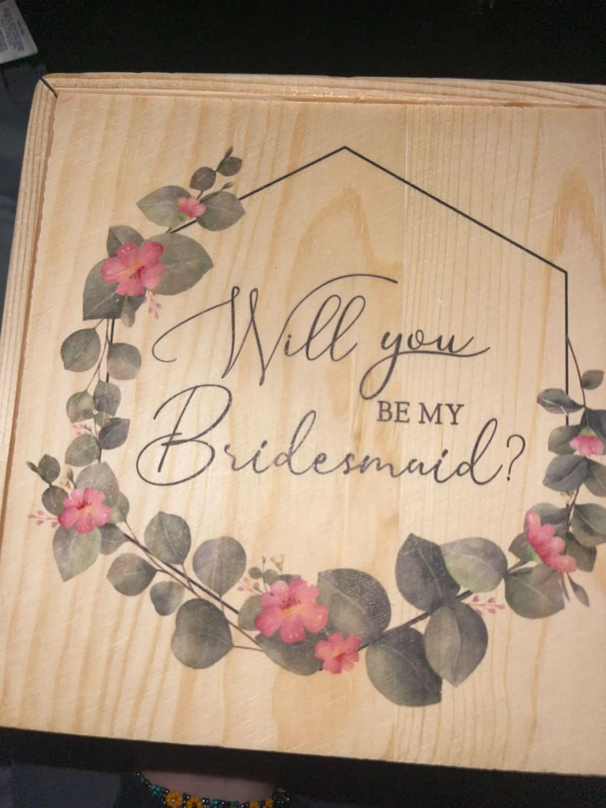 Frerdui Bridesmaid Proposal Gifts Box, Will You Be My Bridesmaid Gift Wooden Box, Bachelorette Party Gift, 12 oz Stainless Steel Wine Tumbler Cup customer photo 2