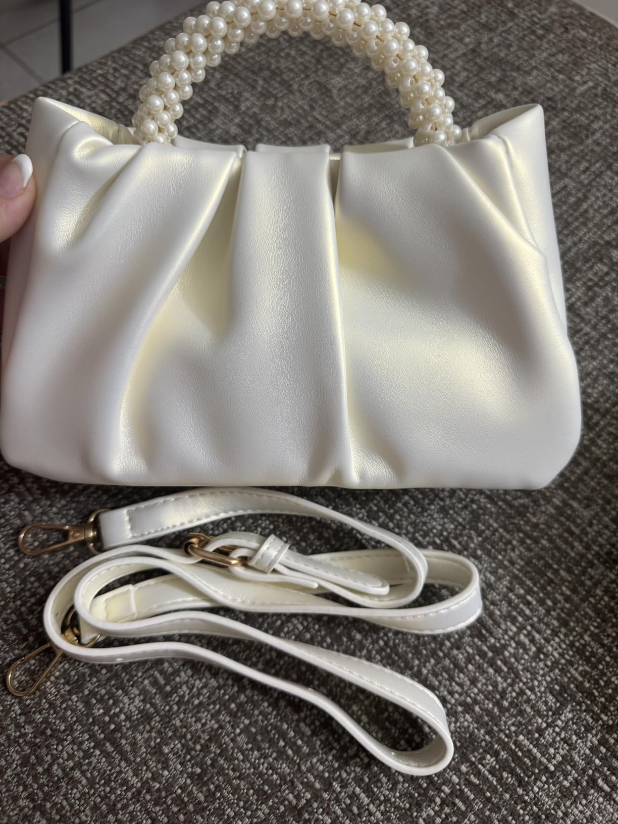 Beatfull Evening Bags for Women Wedding Party Pearl Clutch Purse customer photo 1