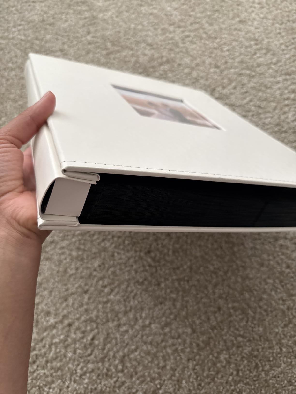 potricher Large Photo Album 4x6 600 Photos, Leather Cover, White | Large Capacity Picture Albums with 600 Horizontal and Vertical Pockets, Photo Book for Family, Wedding, Anniversary, Baby customer photo 2