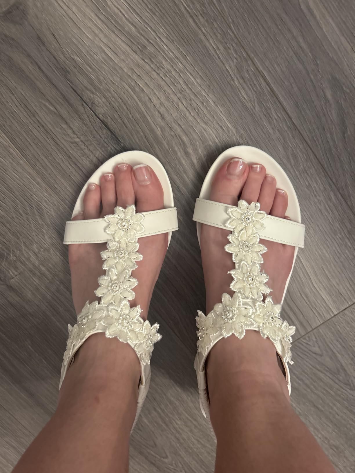 Dressy Wedge Women Sandals: Comfortable Low Heel Wedding Sandal customer photo 2