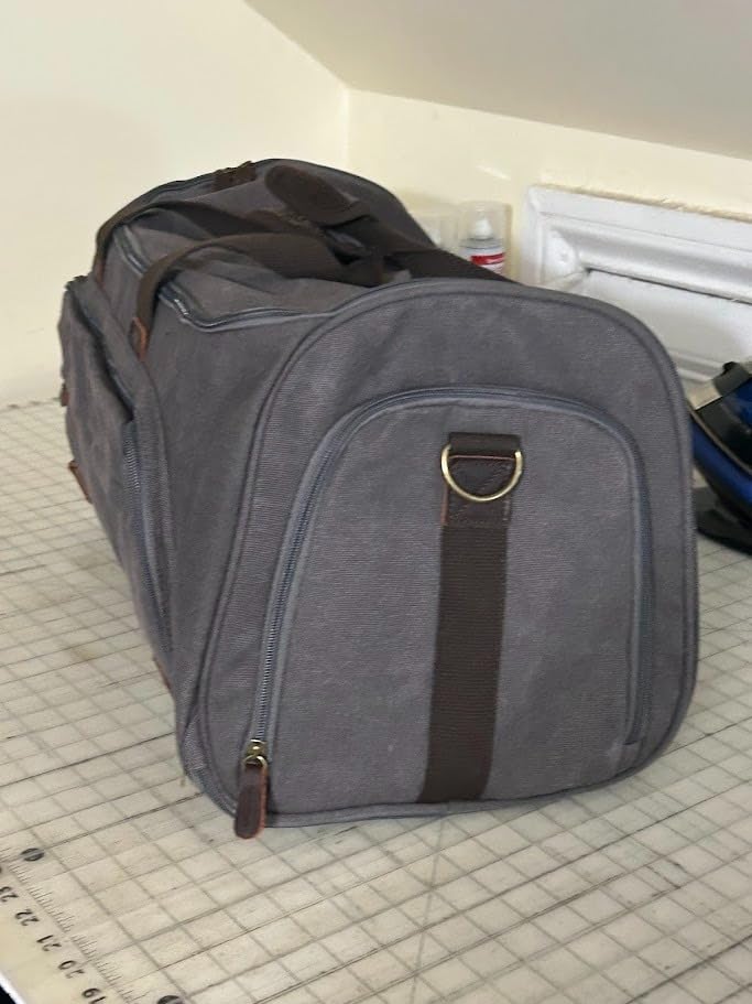 S-ZONE Carry On Garment Bag for Travel Convertible Garment Duffle Bag Suit Bags for Men Women Travel 2 in 1 Hanging Suitcase Business Travel Bag with Toiletry Bag, Black, 50l customer photo 2
