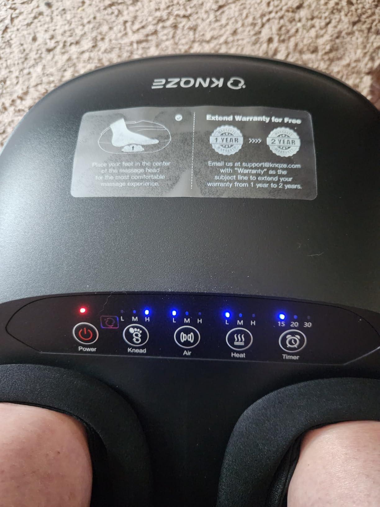 KNQZE Shiatsu Foot Massager with Heat, Compression, Deep Kneading Foot Massage for Plantar Fasciitis Relief, Remote Control, Multi Massage Modes, Auto Shut-Off Timer, FSA Eligible, Gifts for Women Men customer photo 2