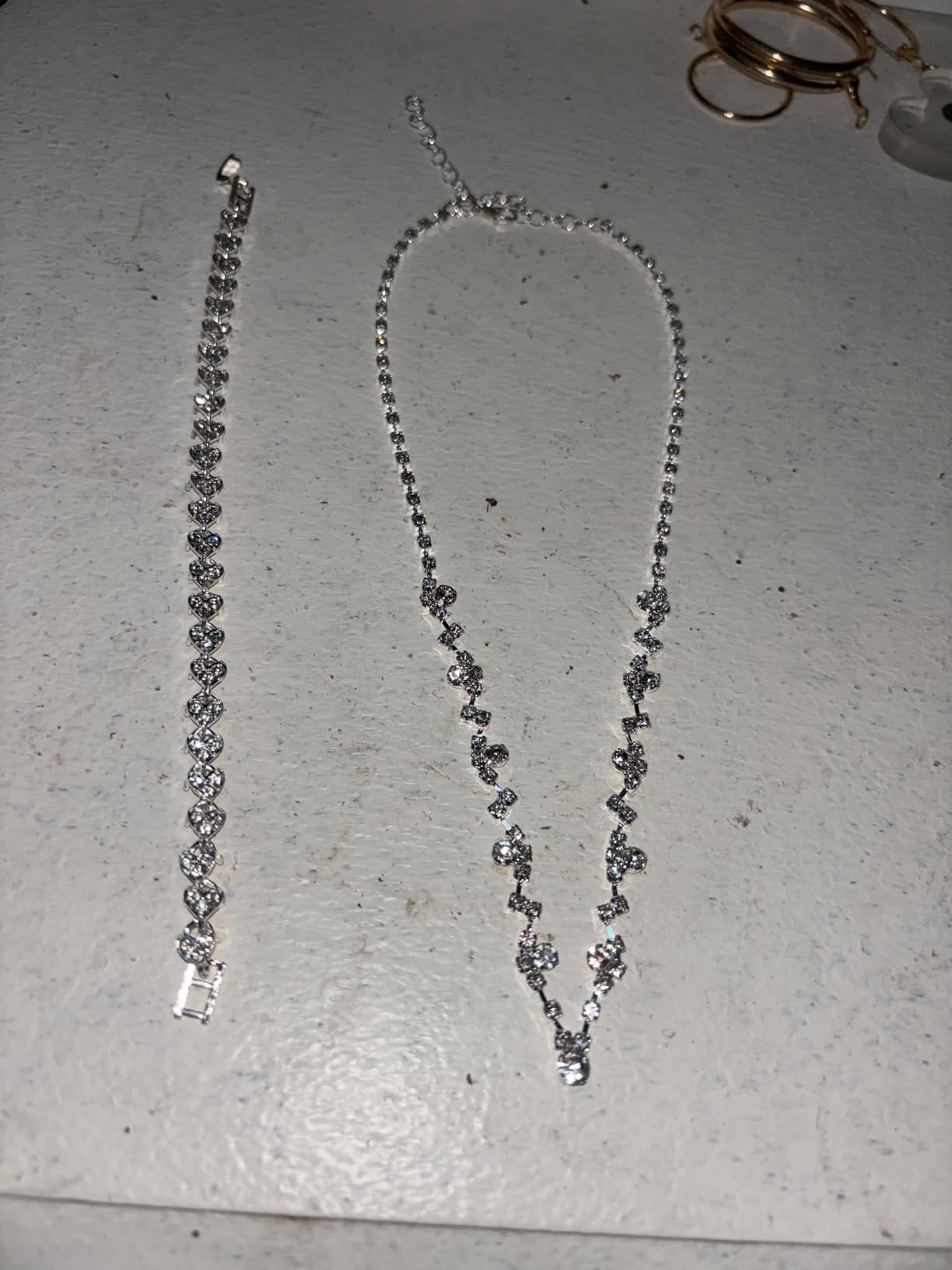 Crystal Wedding Jewelry Set, Necklace Earrings, for Accessories customer photo 1