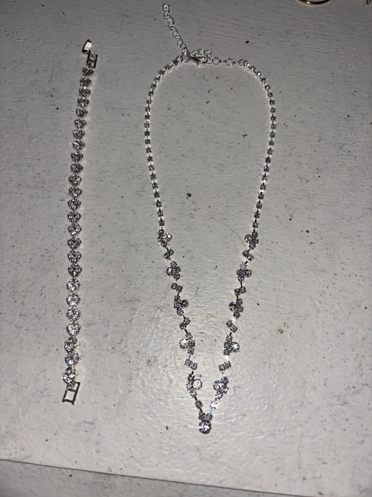 Crystal Wedding Jewelry Set, Necklace Earrings, for Accessories customer photo 2
