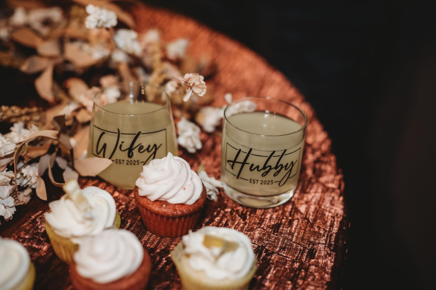 comfit Wedding Gifts for Couples 2026, Hubby & Wifey Wine & Whiskey Glass Set, Bridal Shower Gifts for Bride and Groom, Newly-Married Gifts for Him and Her, Mr and Mrs Gifts, His and Hers Glass customer photo 2
