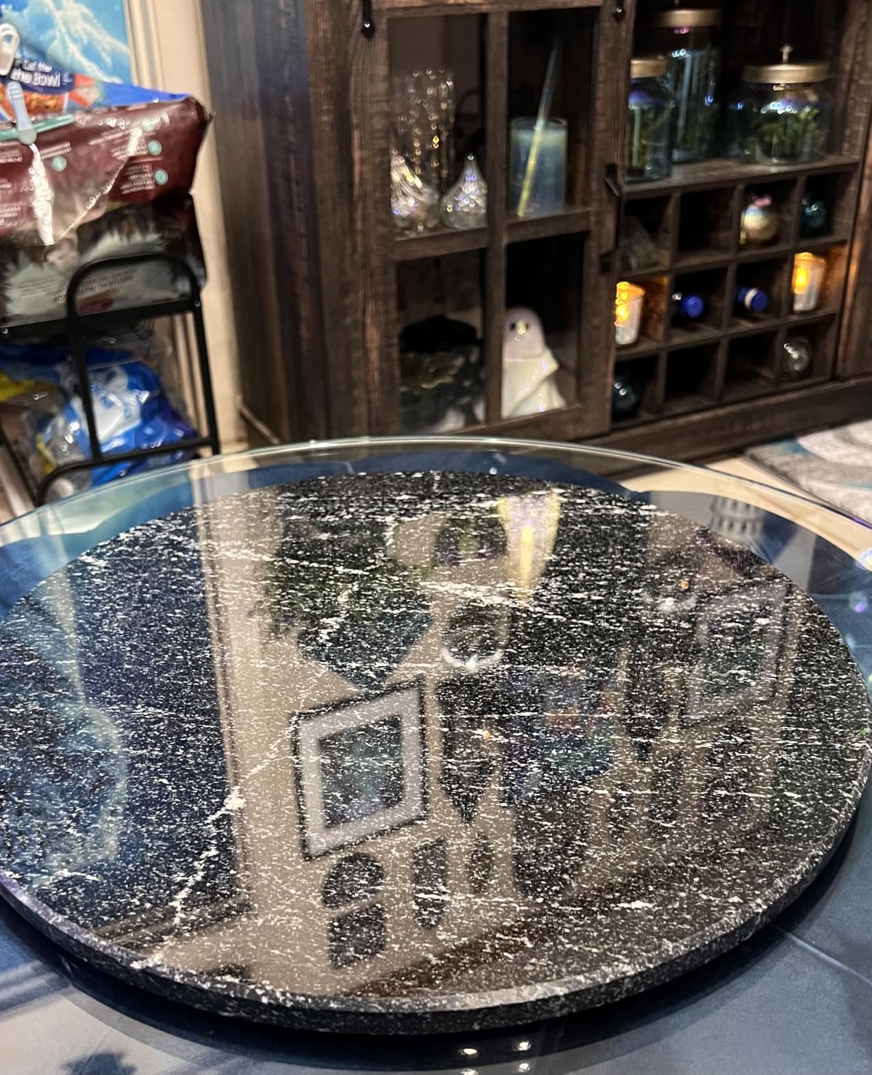 Koville African Round Marble Cutting Board for Kitchen, 11inch Round Hand Crafted Marble Slab for Cheese, Charcuterie, Pastry Board - Wedding Gift, House Warming Gift customer photo 2