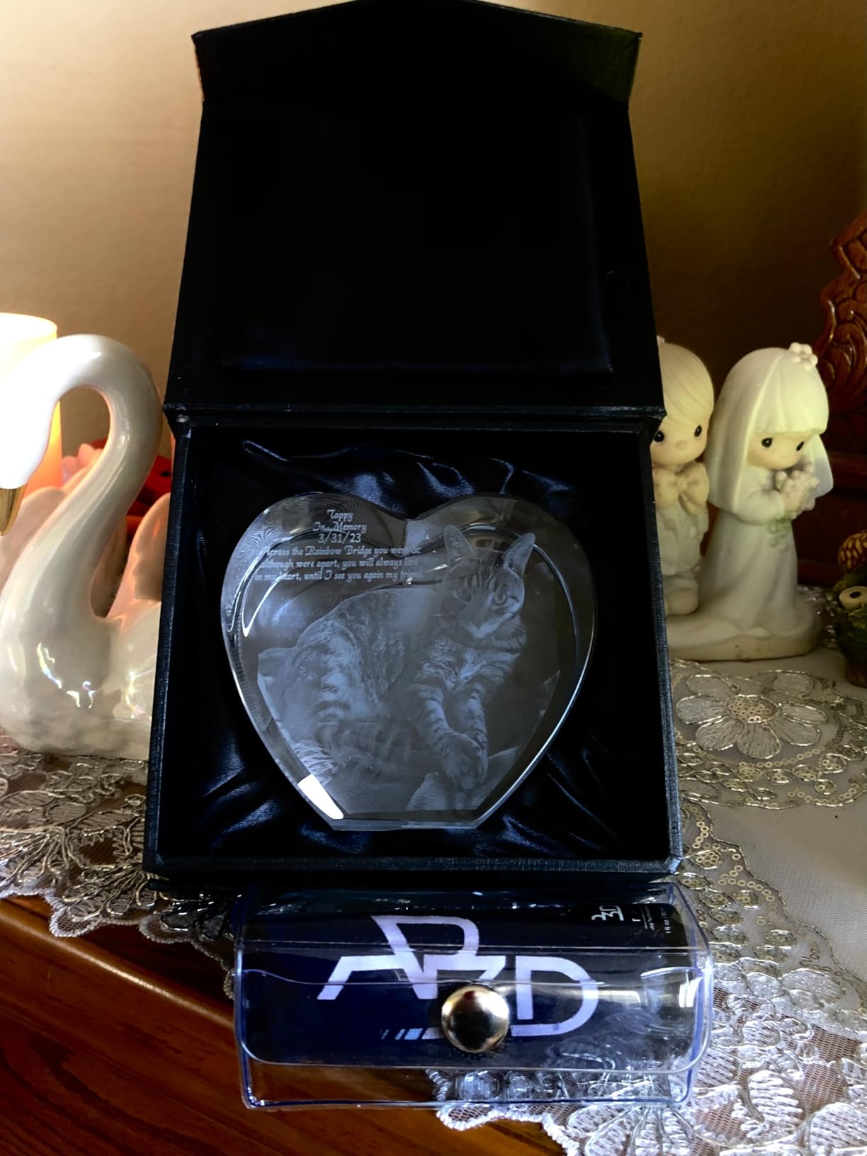 ArtPix 3D Crystal Photo, Personalized Gifts for Women, Wife, Her, Him, Men, Mom - Anniversary, Wedding, Birthday - Custom Glass 3D Laser Etched Picture Frame customer photo 1