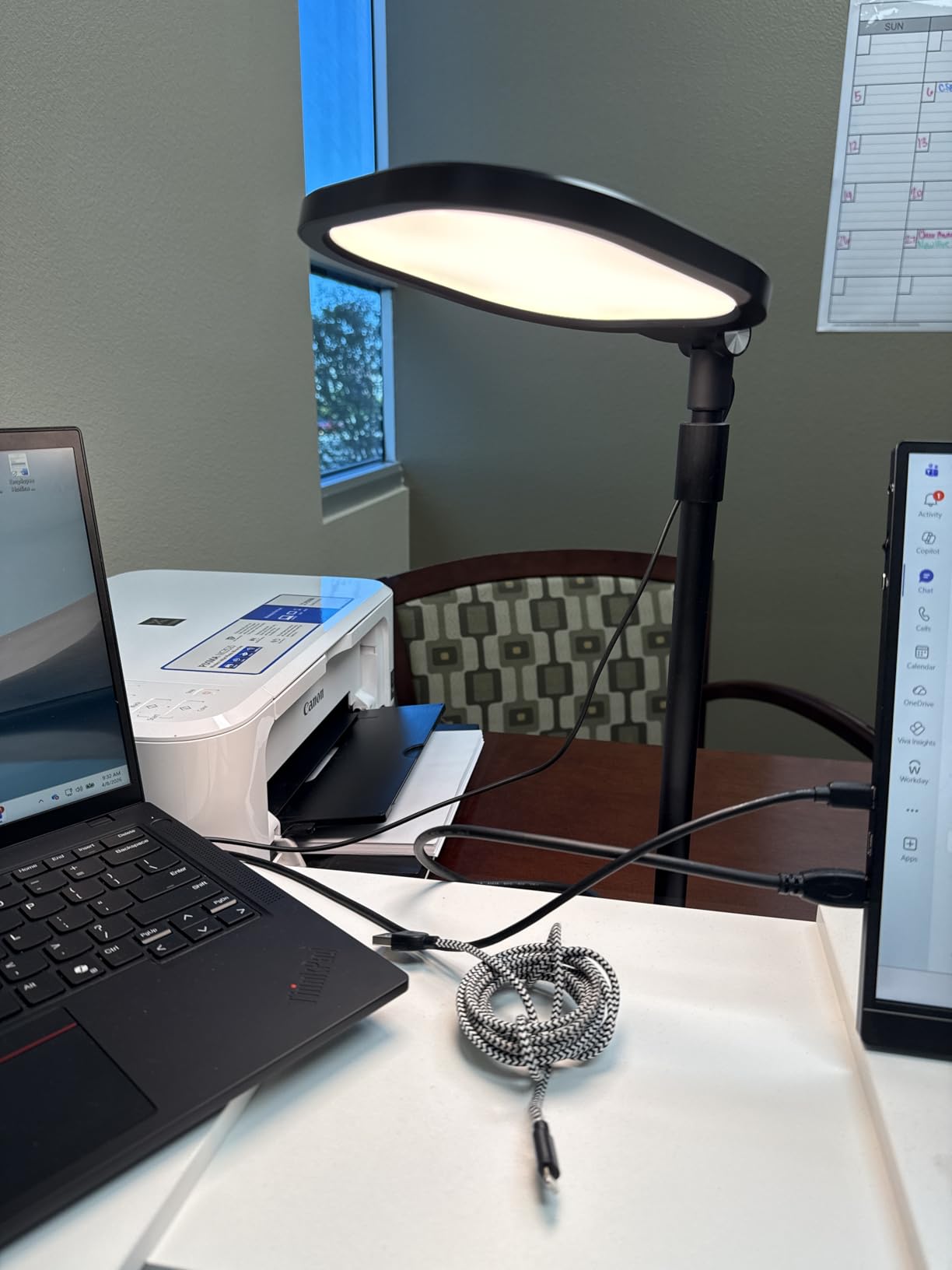 Video Conference Lighting for Zoom Meeting, Ring Light for Desk with Flexible Stand, 30 Light Modes Ring Light for Computer, Video Lights & Memory Func for Video Calls, Live Stream, Webcam customer photo 1