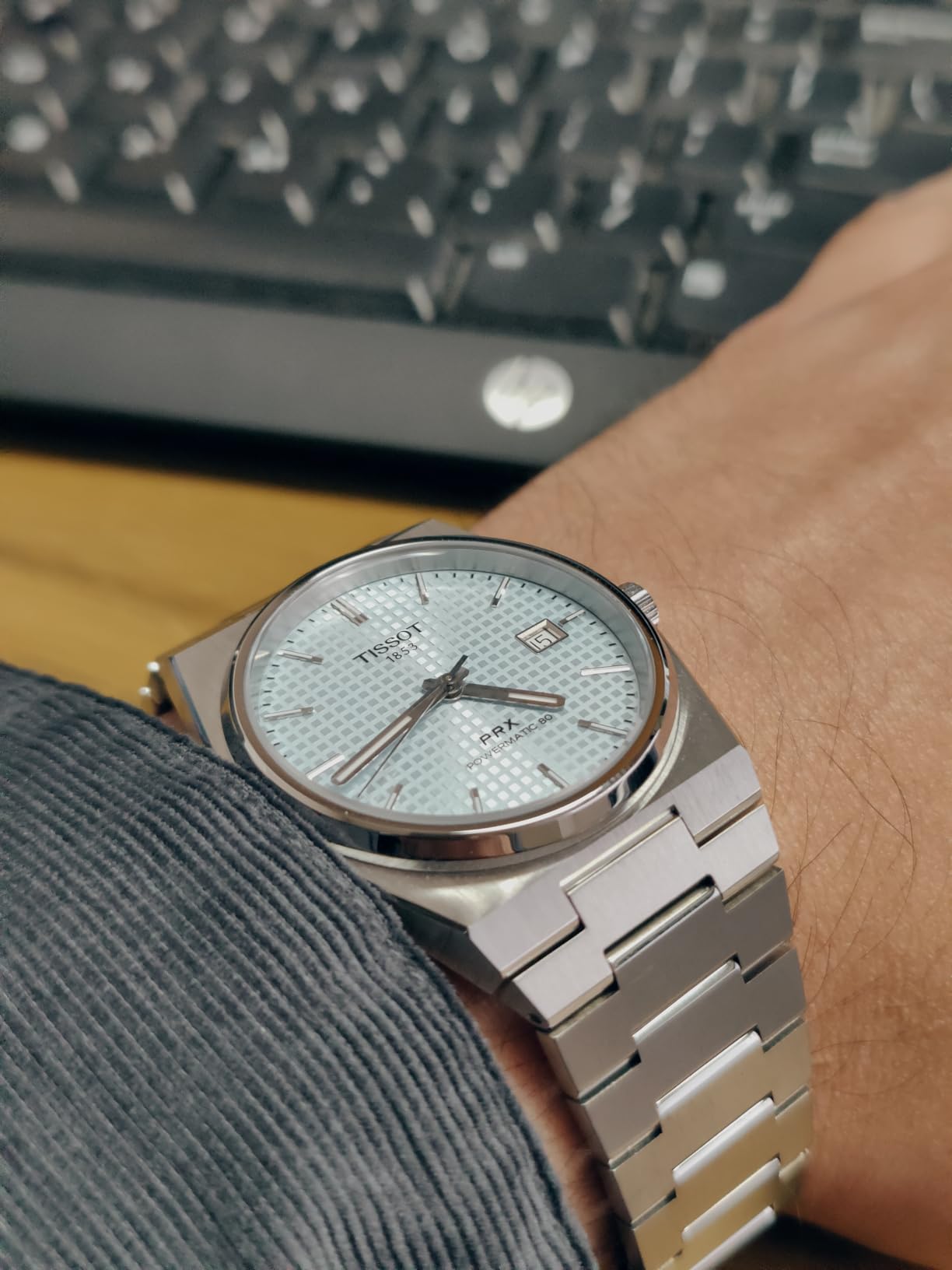 Tissot PRX Powermatic 80 Swiss Automatic Watch, 40mm Ice Blue Dial customer photo 2