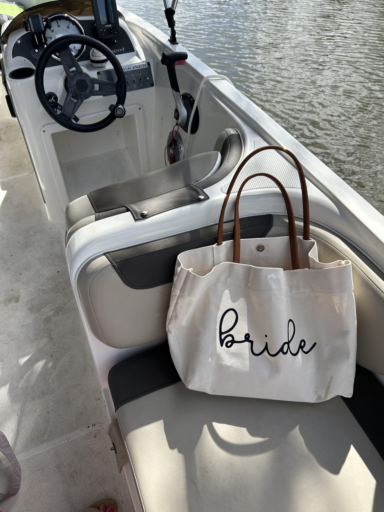 kifasyo Bride Gifts Tote Bag for Bridal Shower Bachelorette Party | Bride to be Gifts, Engagement Gifts, Wedding Tote Bag, Honeymoon Beach Bag customer photo 1
