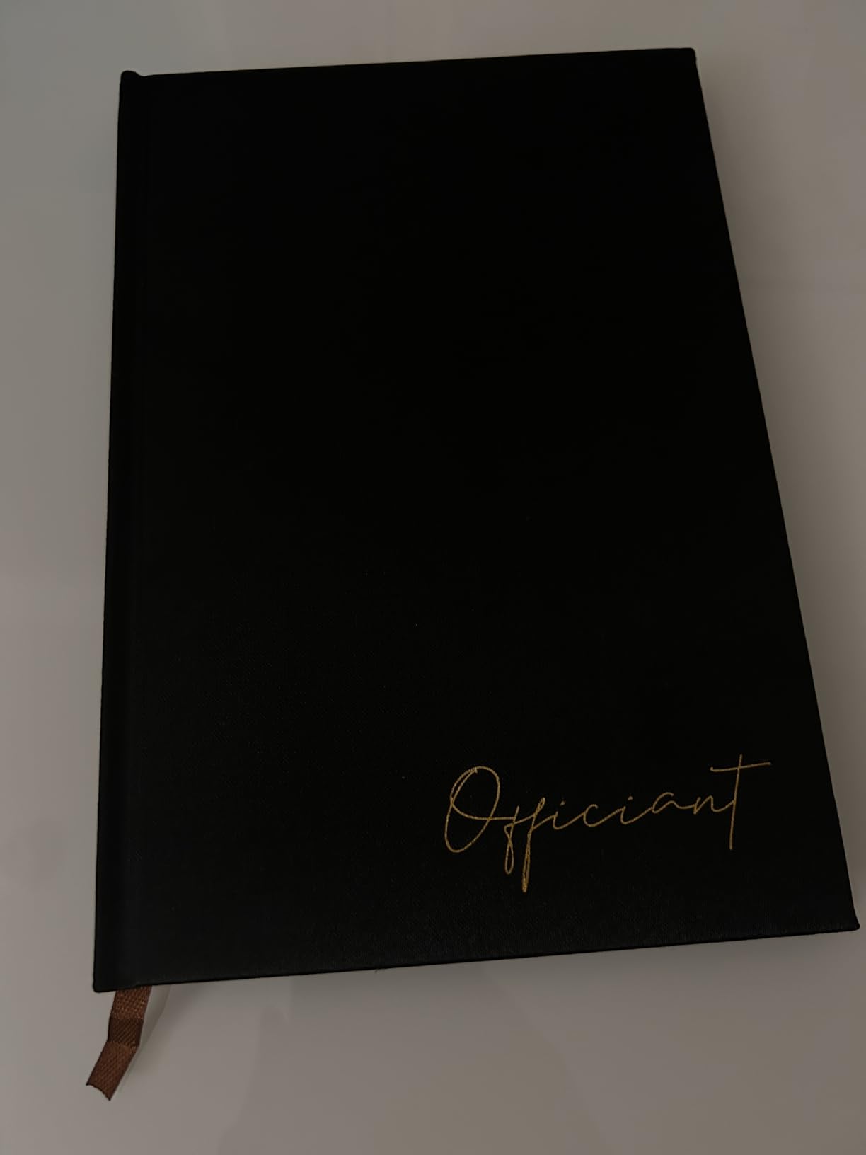 Engrowtic Black Wedding Officiant Book with Black Ink Pen 5.25 x 8.25 Inch Hardcover Journal Notebook, Officiant Gift Pastor Gift for Wedding Ceremony customer photo 1