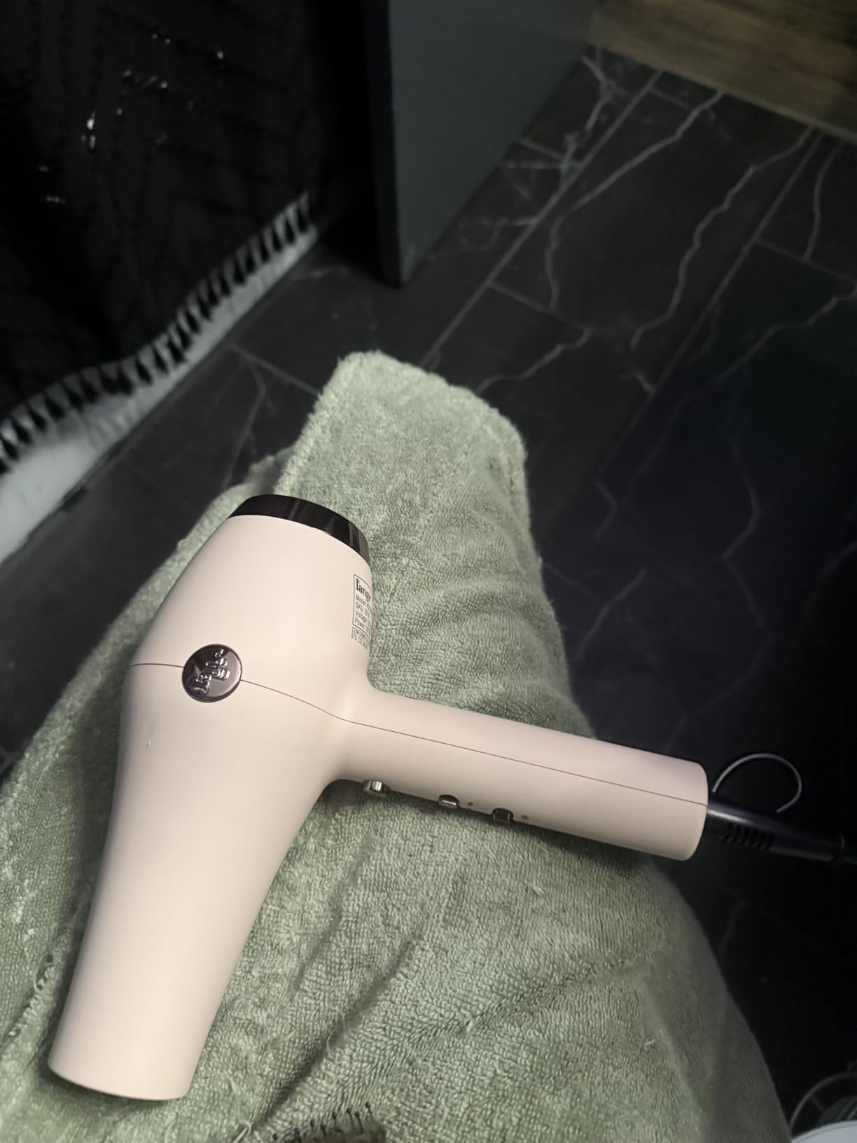 L'Ange Hair Soleil Professional Hair Dryer | Fast Drying Ionic Blow Dryer for Frizz-Free Results | 3 Heat Settings with Cool Shot Feature | Lightweight Hairdryer with Concentrator 1875W | Blush customer photo 1