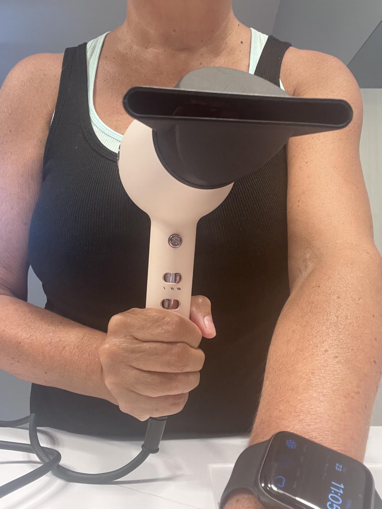 L'Ange Hair Soleil Professional Hair Dryer | Fast Drying Ionic Blow Dryer for Frizz-Free Results | 3 Heat Settings with Cool Shot Feature | Lightweight Hairdryer with Concentrator 1875W | Blush customer photo 2