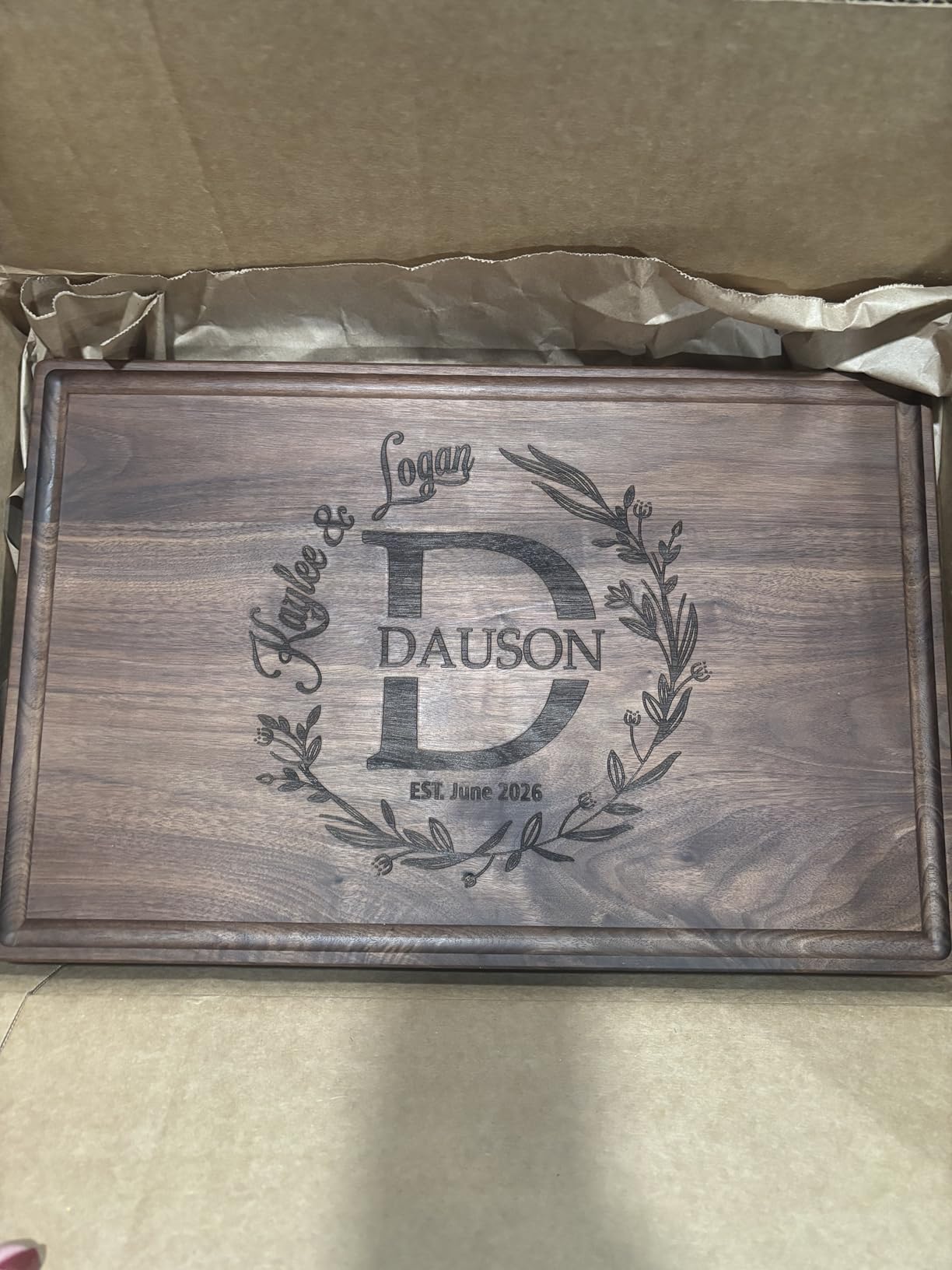 Personalized Cutting Board - Custom Wood Engraved Charcuterie Board, Unique Gift for Wedding, Anniversary, Parents & Housewarming customer photo 1