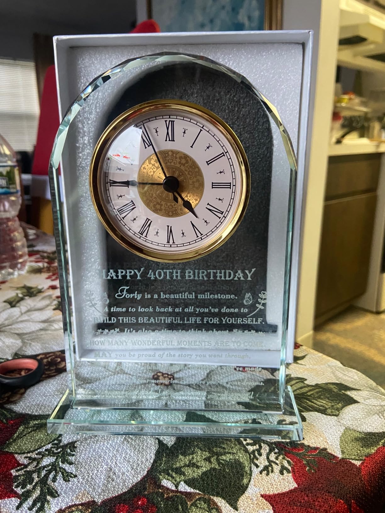 Movdyka Gifts for Wife from Husband Unique - Crystal Clock Engraved Personalized Gifts for My Lover Who Has Everything - Birthday Anniversary Wedding Present Ideas for Wife customer photo 2
