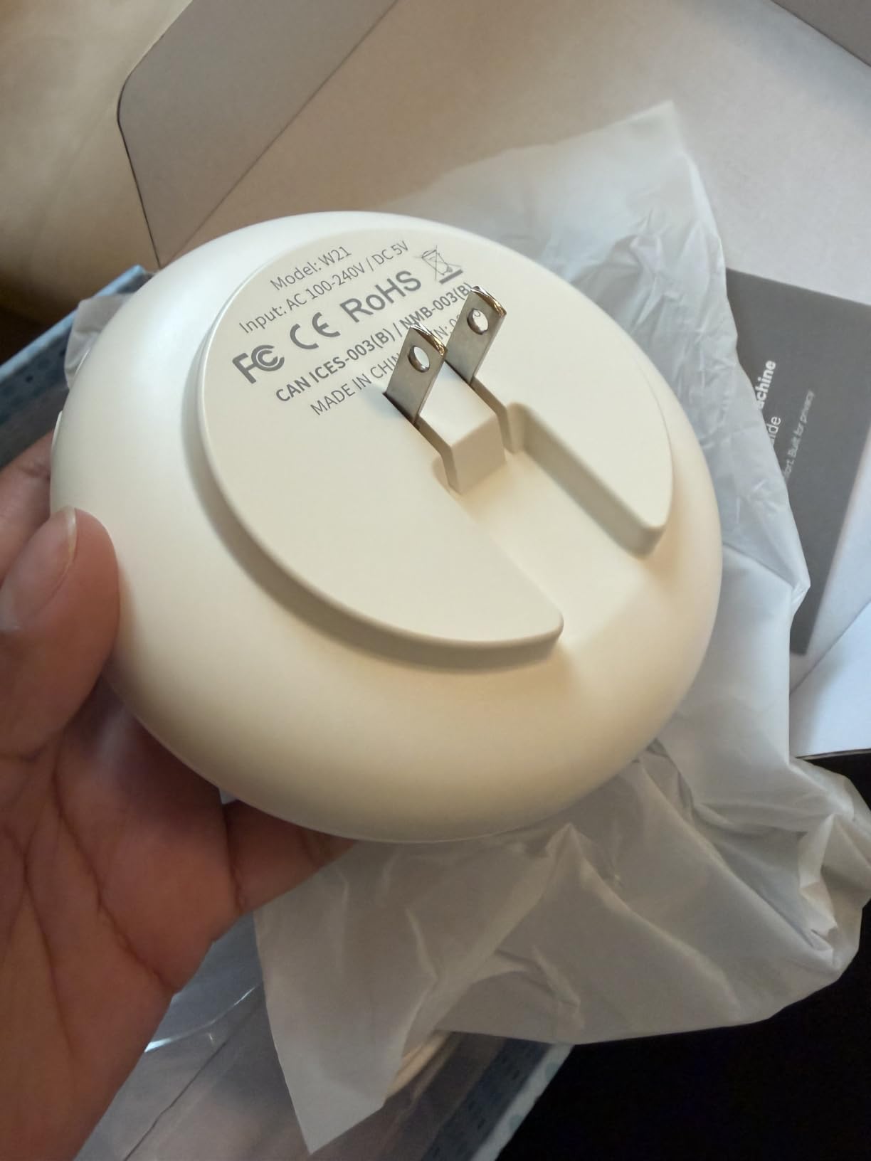 Wall Plug in White Noise Sound Machine for Office Privacy & Noise Canceling, White Noise Machine for Sleeping Adults & Baby, Therapy Noise Blocker with 20 Soothing Sounds & Nightlight by Calm Me customer photo 2