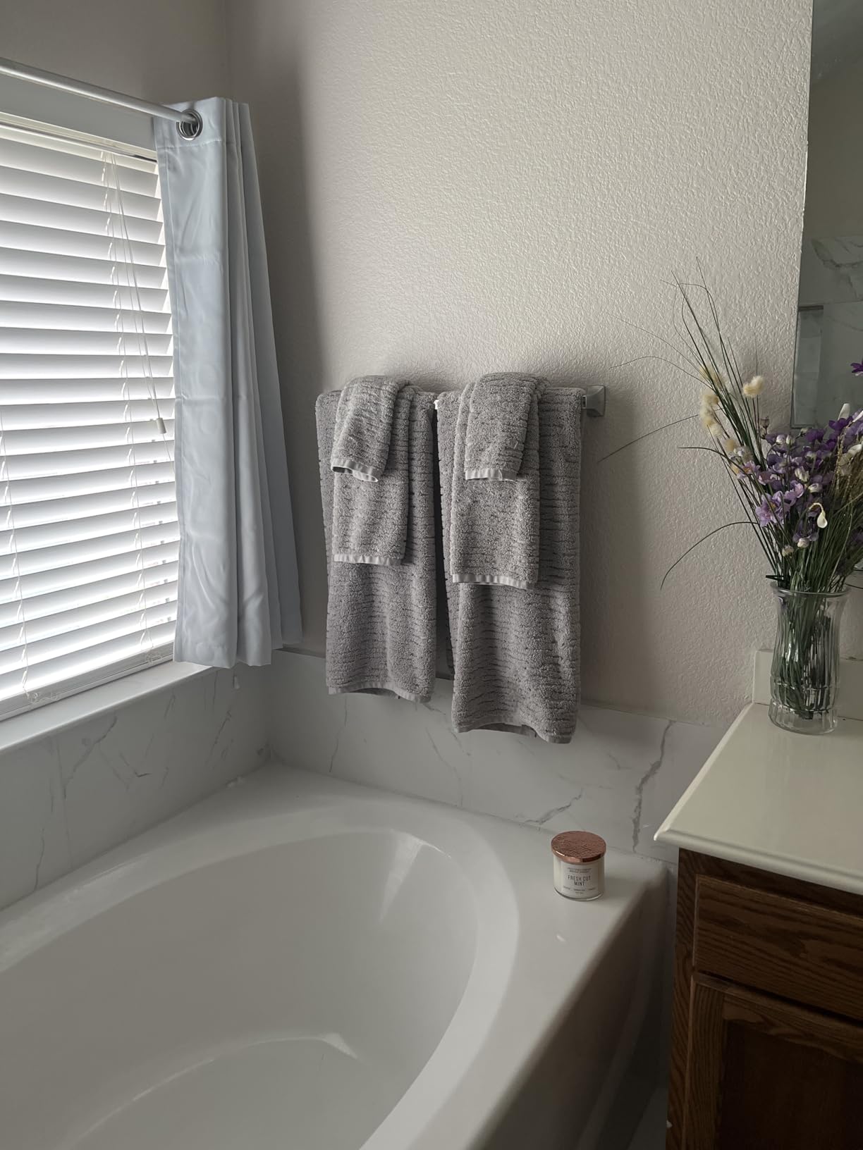 SKL Home CloudSoft 100% Cotton Luxury 6-Piece Towel Set, 600 GSM, Ultra Plush & Absorbent - 2 Bath Towels, 2 Hand Towels, 2 Washcloths, Oatmeal customer photo 1