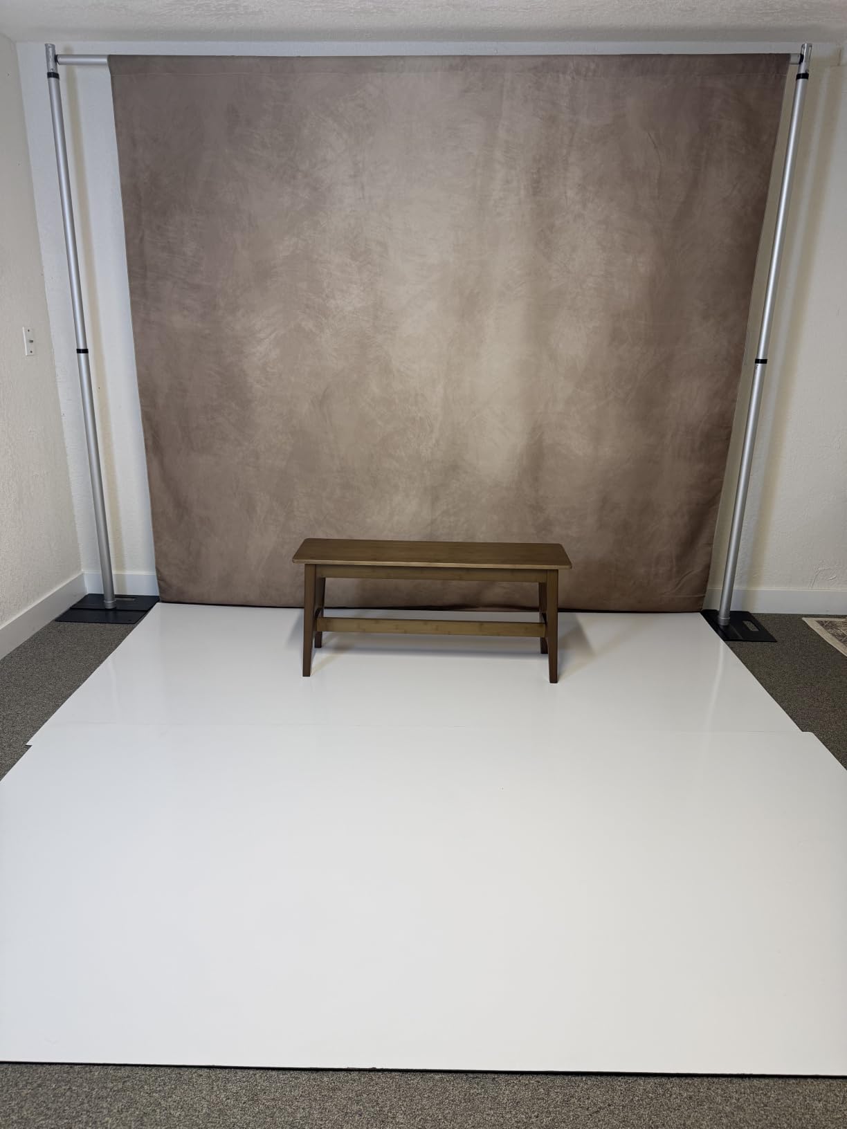 Abstract Photography Backdrop for Photoshoot 8x10ft, Beige, No Stand | Professional Polyester Fabric, Roller Pocket on Top, Vintage Portrait Photo Props Booth Background, Photoshoot Studio customer photo 2