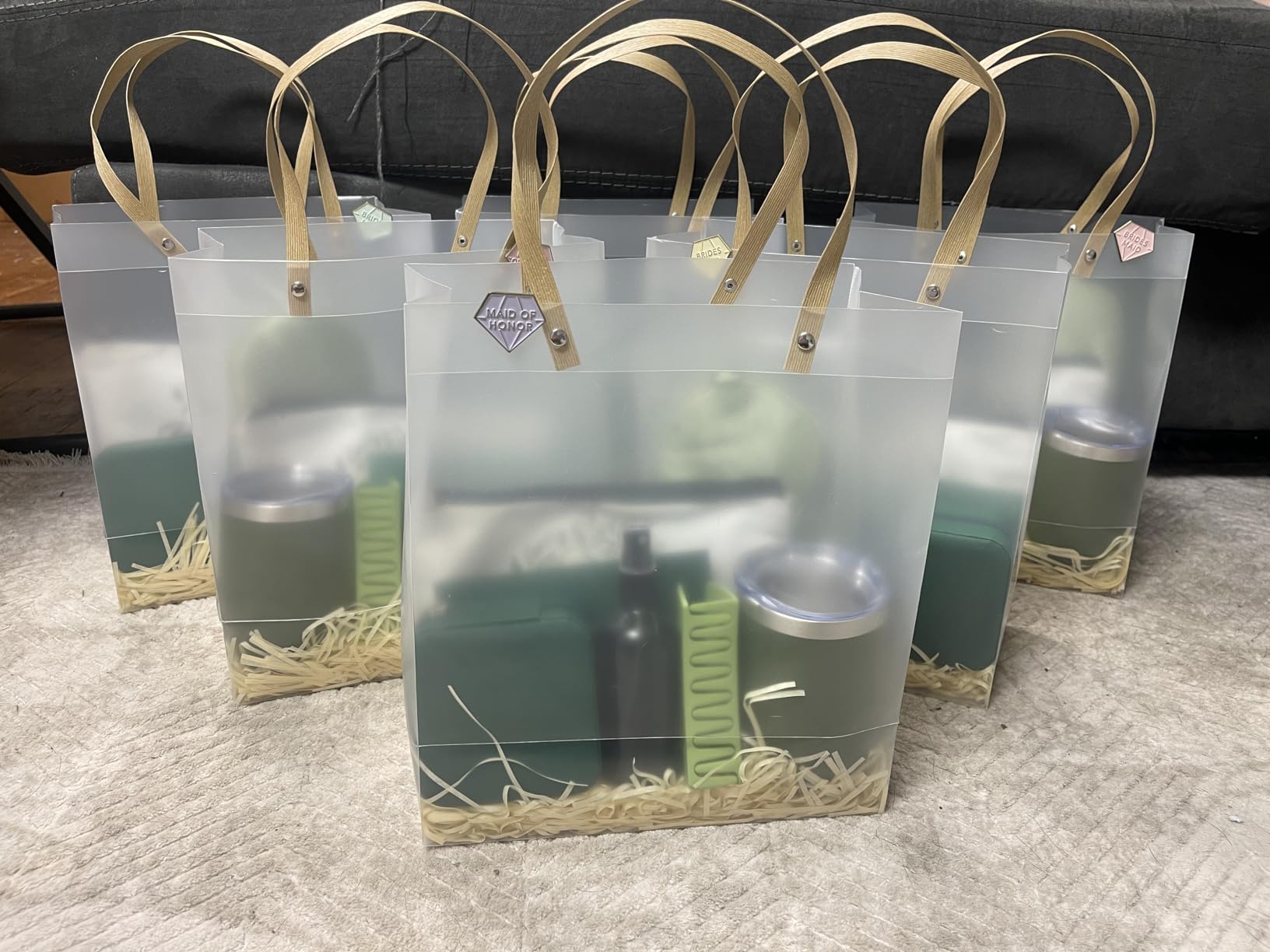 Jingmore 68 Pcs Bridesmaid Proposal Gifts Will You Be My Bridesmaid Gift Set of 6, 12 oz Tumbler Jewelry Box Cosmetic Makeup Bag Scrunchies Invited Cards Favors for Bridal Wedding Bachelorette Party customer photo 2