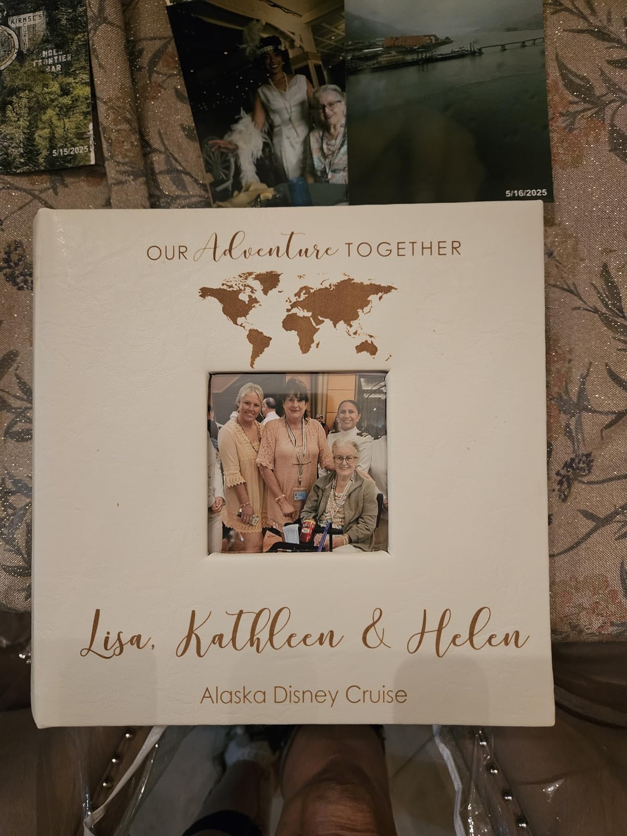 Personalized Wedding Photo Album, Custom Engraved Picture Album, Holds 200 4 x 6 Photos, Leatherette and Laser Engraved Scrapbook, Our Wedding customer photo 1