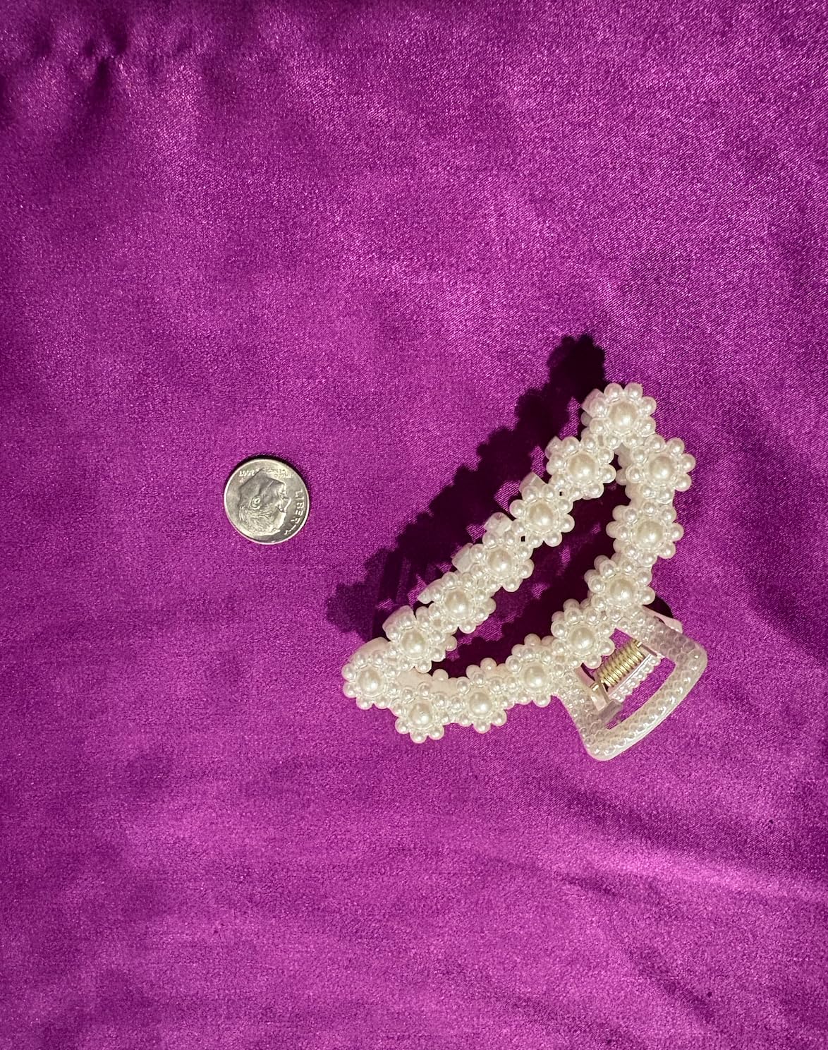 DEEKA Bridesmaid Proposal Gifts 8 Pack Pearl Bridesmaid Hair Claw Clips with Ribbon 3 Inch Hair Clips Bachelorette Party Favors customer photo 2