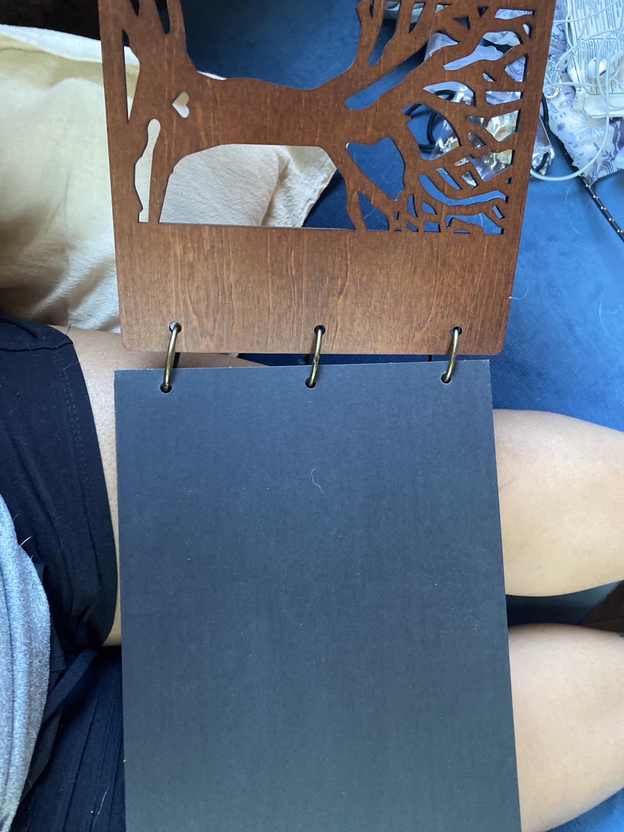Giiffu Wedding Scrapbook Album Couples Scrapbook Kit | Premium Wooden Photo Album customer photo 2