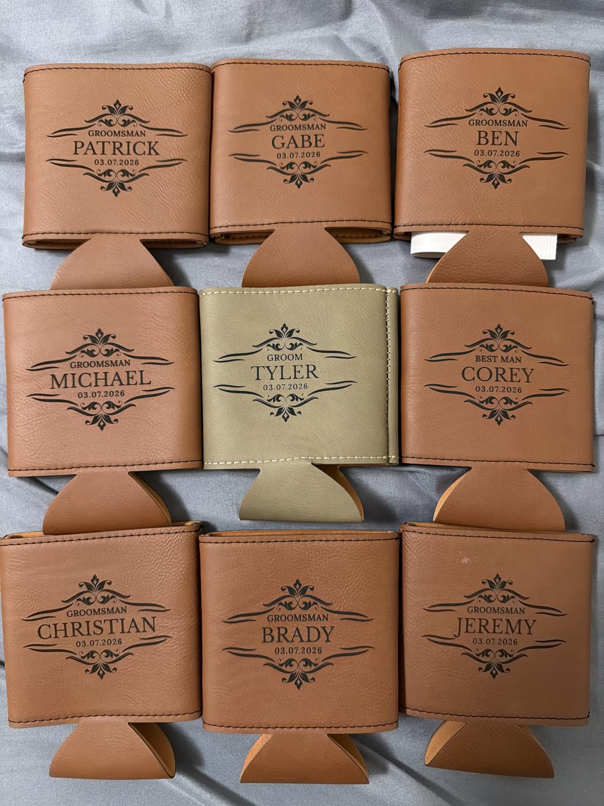 Personalized Groomsmen Gift Can Cooler - Custom Groomsman Gifts - Personalized Wedding Can Cooler - Can Sleeve Gifts - Beer Can Holder Wedding Favors customer photo 1