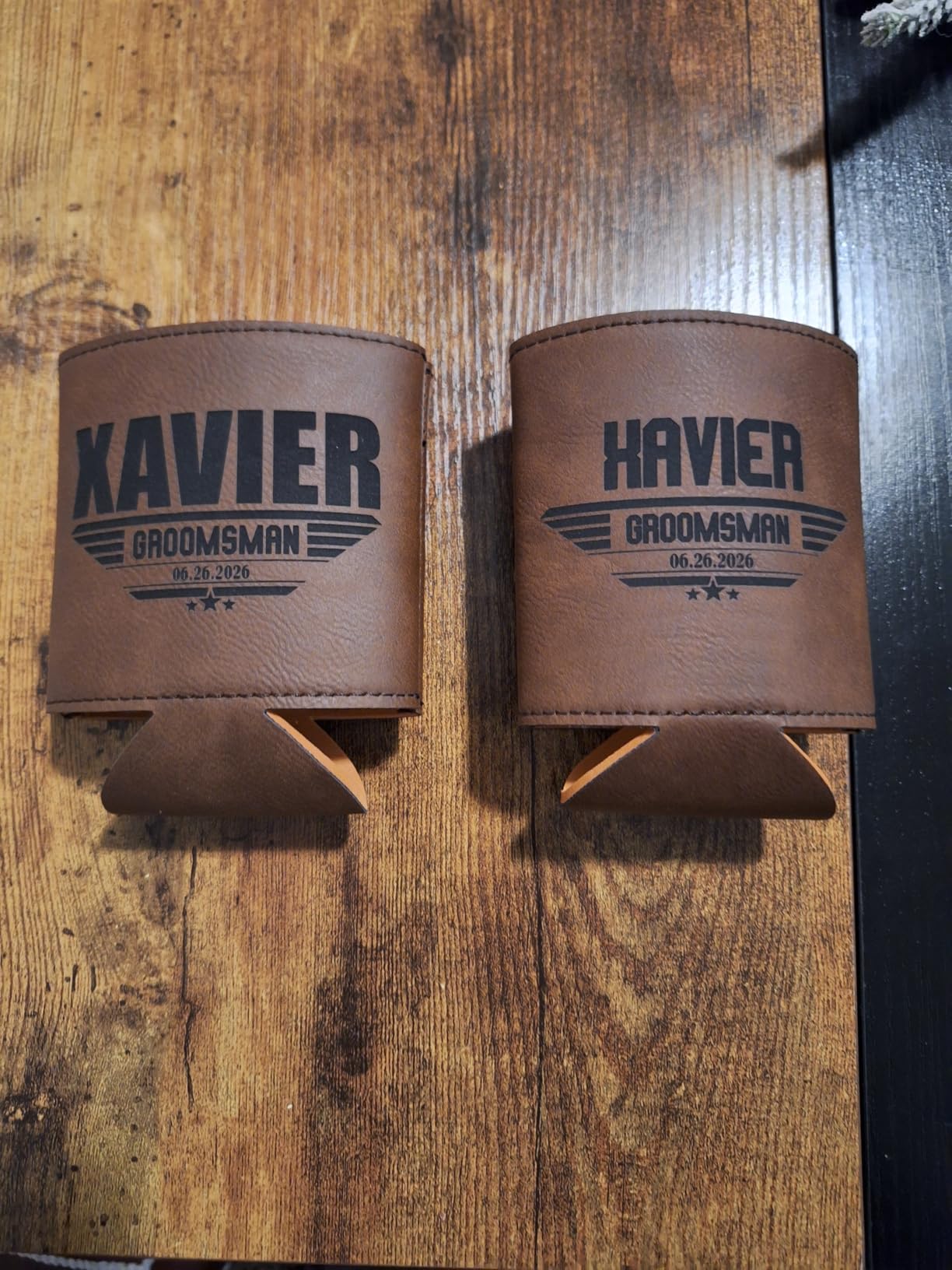 Personalized Groomsmen Gift Can Cooler - Custom Groomsman Gifts - Personalized Wedding Can Cooler - Can Sleeve Gifts - Beer Can Holder Wedding Favors customer photo 2