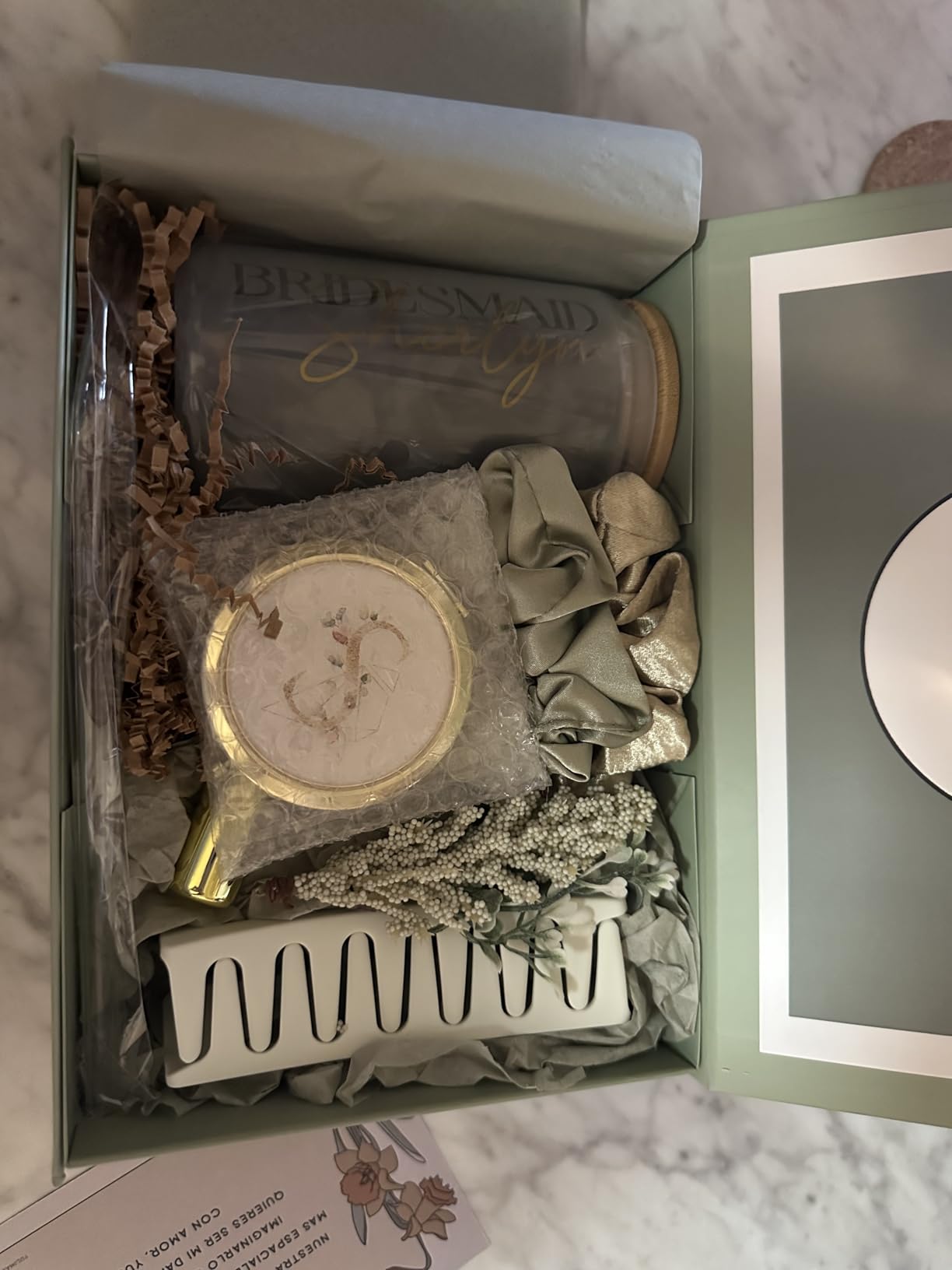 Personalized Will You be My Bridesmaid Gift Box - Will You Be My Maid of Honor Proposal Box, Matron of Honor Proposal, Sage Green customer photo 1